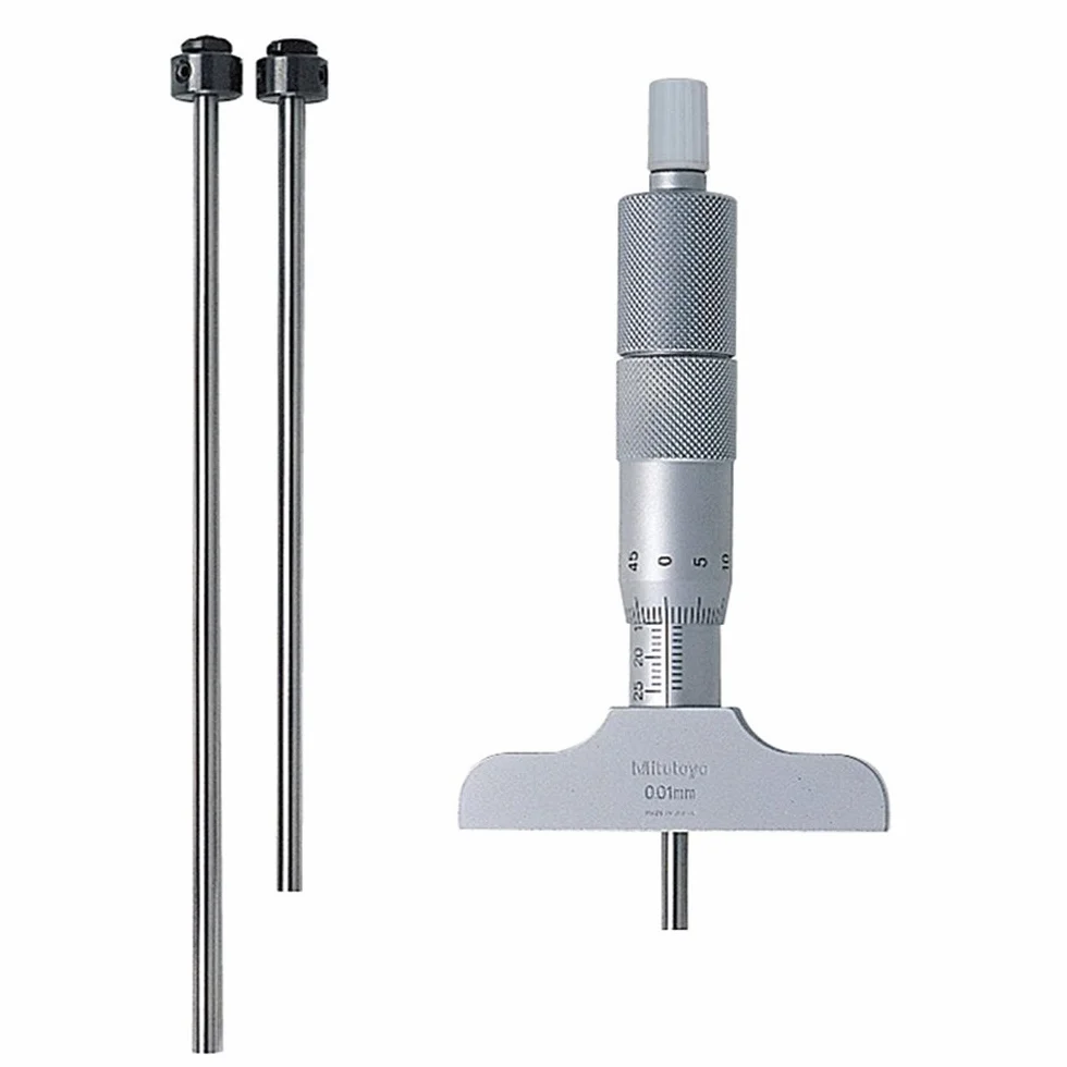 Mitutoyo 129-110 Micrómetro de profundidad de varilla intercambiable 0-75 mm