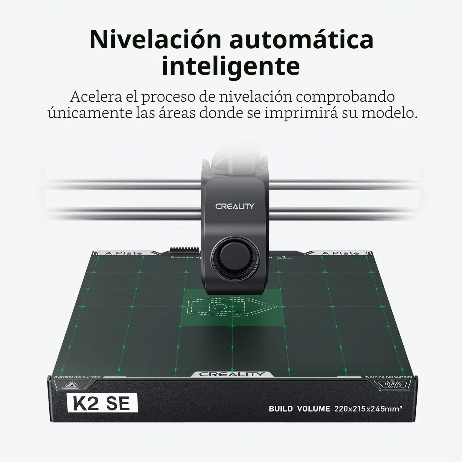 Creality K2 SE Impresora 3D Multicolor con CFS, Impresión de Alta Velocidad a 500 mm/s, Nivelación Automática, Extrusora de Accionamiento Directo, Tamaño de Impresión 220 × 215 × 245 mm