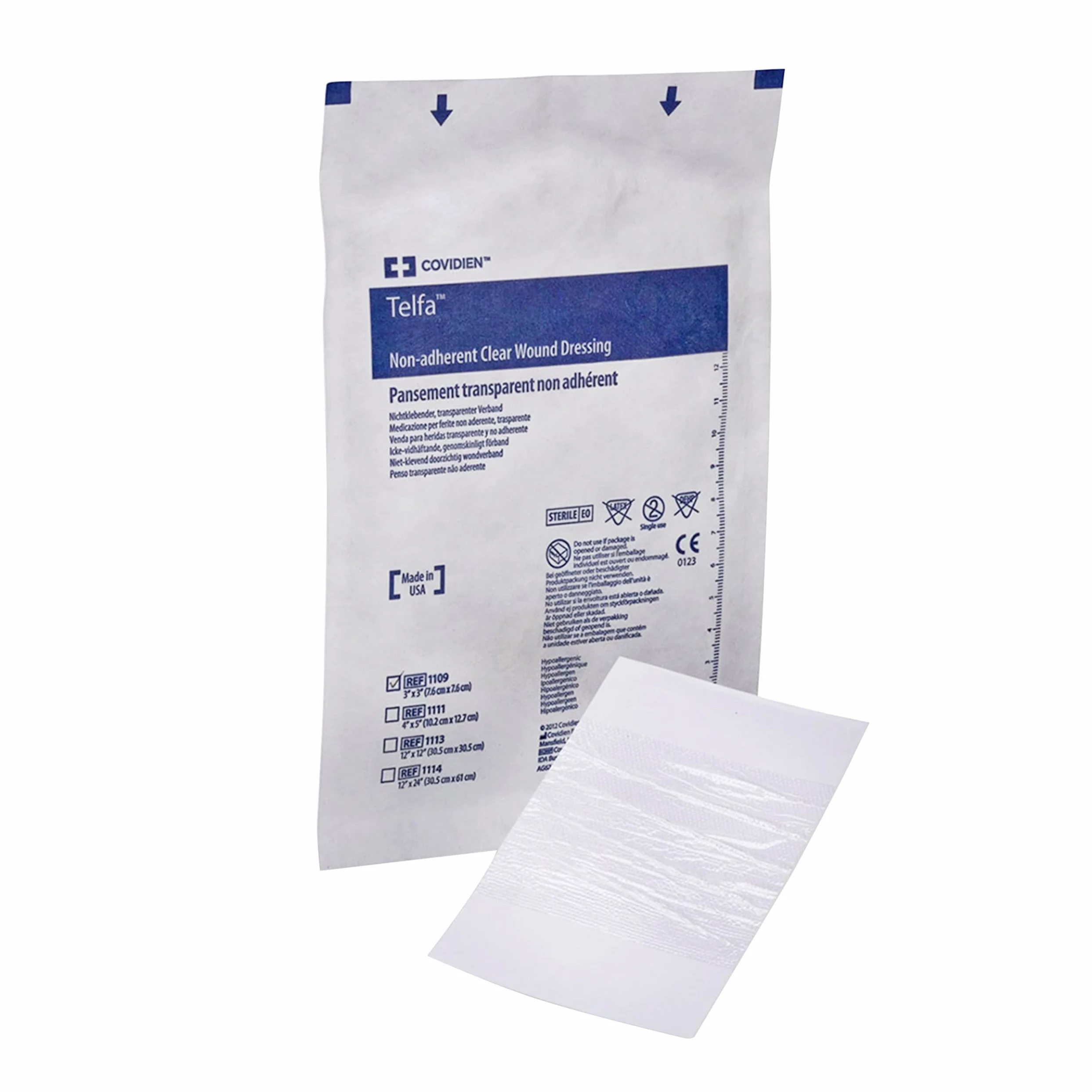 Cardinal Health Telfa Apósito para heridas no adherente, transparente, estéril, 30,5 x 30,5 cm, 1113, caja de 25