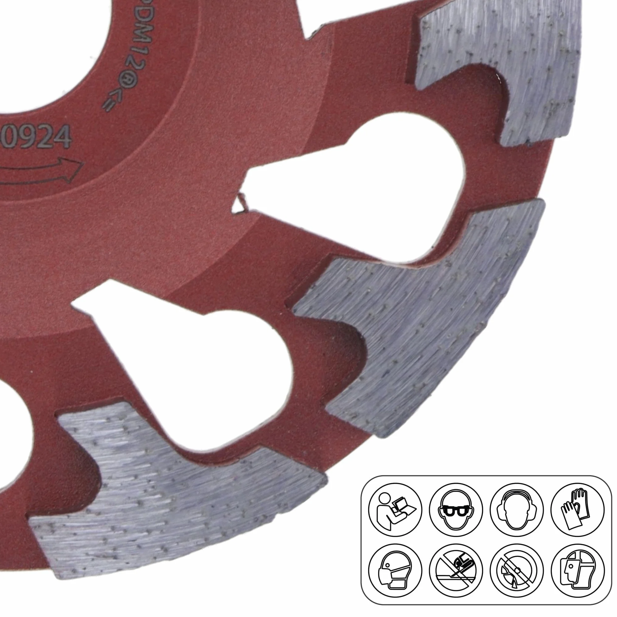 PRODIAMANT Muela de copa diamantada 130 x 25 mm - para hormigón duro, uso industrial, para amoladora de hormigón
