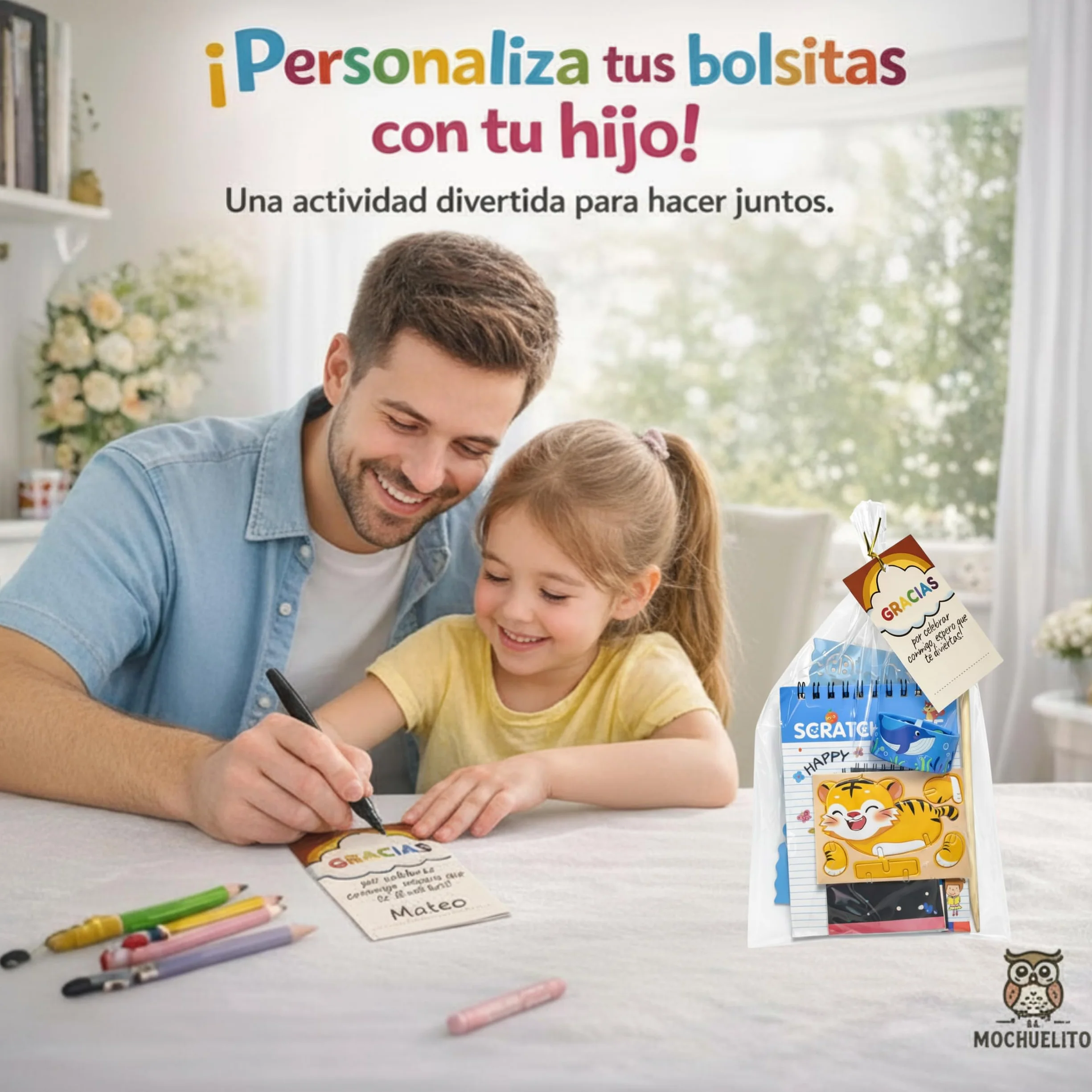 Pack 24 Invitados Regalos Cumpleaños Niños Colegio con Pulseras Silicona Slap Puzzle 3D Scratch Art Bolsas Individuales