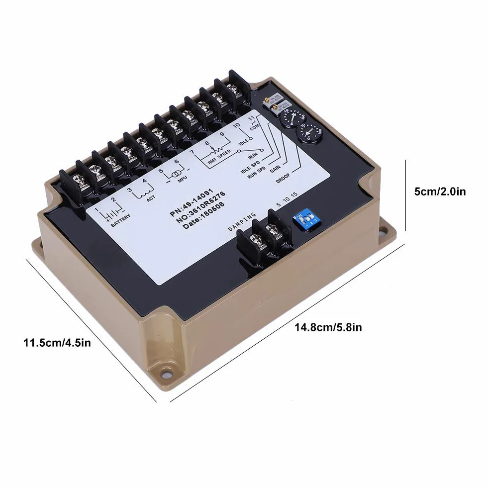 Controlador de velocidad de generador diesel, controlador de tablero de control de velocidad mecánico 4914091 Gobernador electrónico para motor diesel