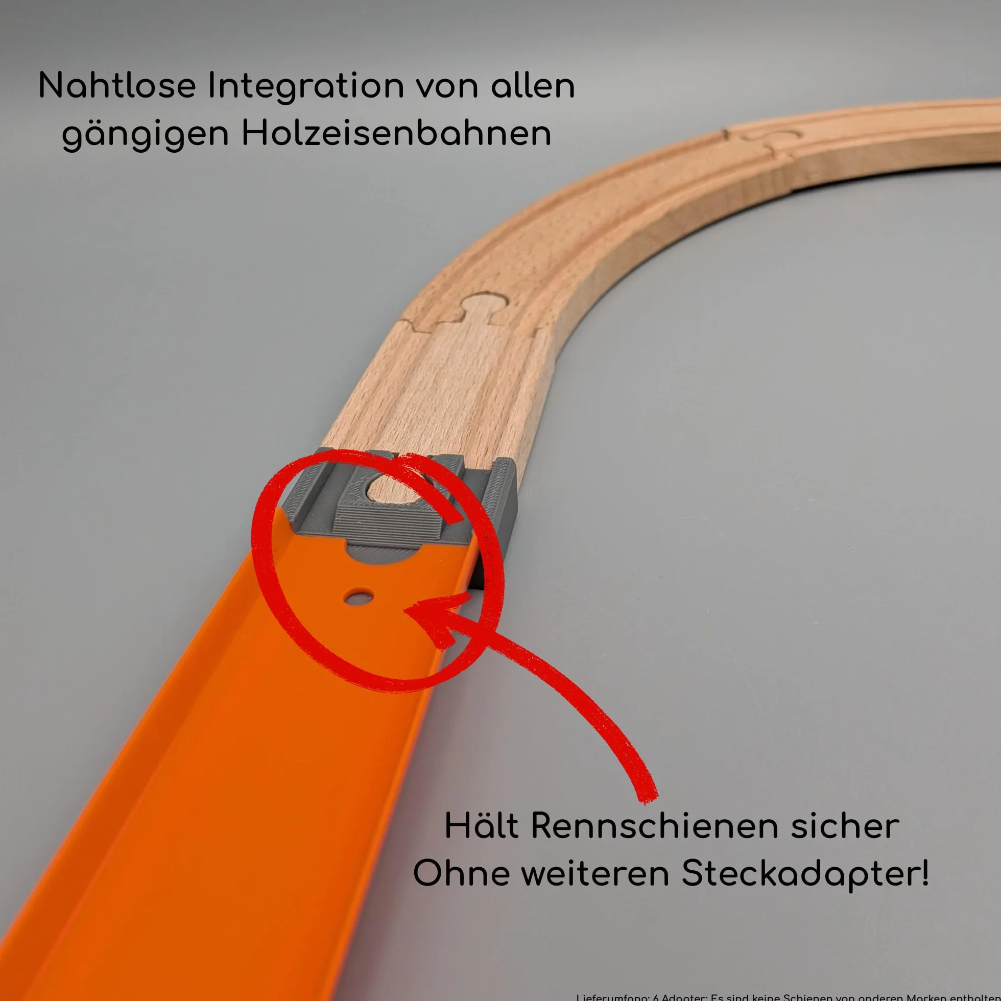Hot Wheels Adaptador de Tren de Madera, 6 Unidades