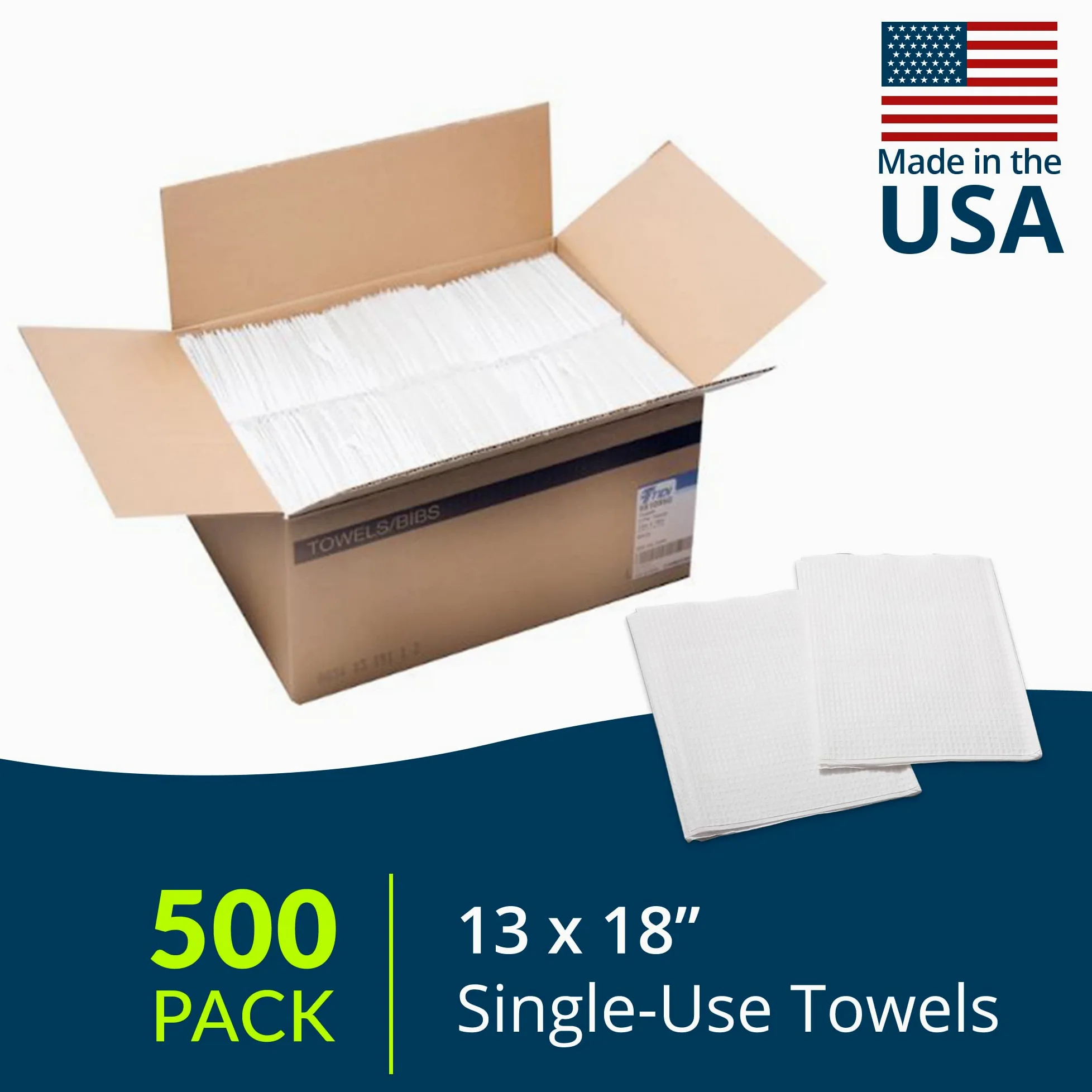 Avalon Papers 1001 - Toalla profesional de 3 capas, 33 x 45 cm, color blanco (Paquete de 500)