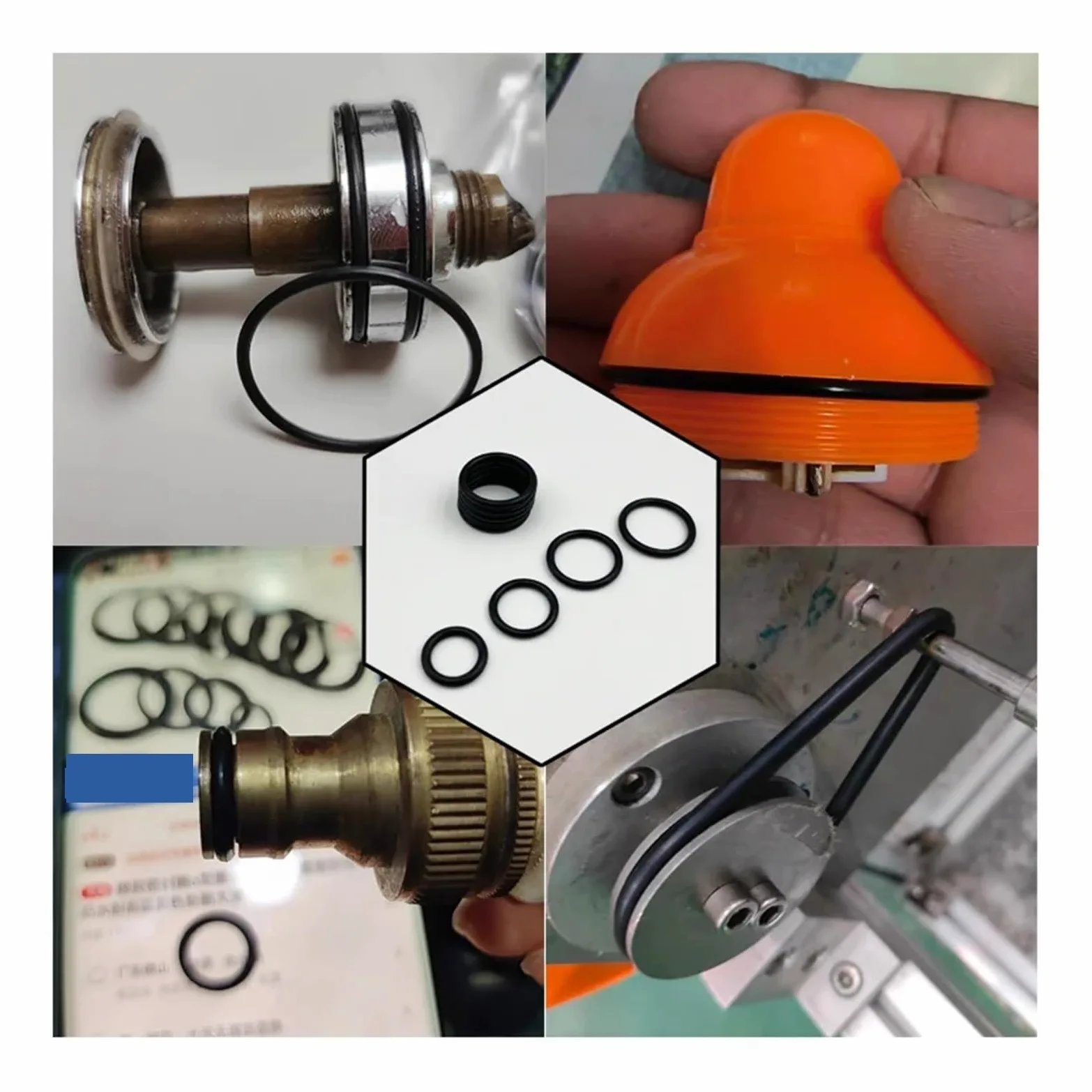 Junta tórica de goma for juntas de plomería, arandela de sellado, junta tórica resistente al aceite, grifo de plomería for automóviles, reparación de agua, junta tórica NBR negra(2840pcs 1set)