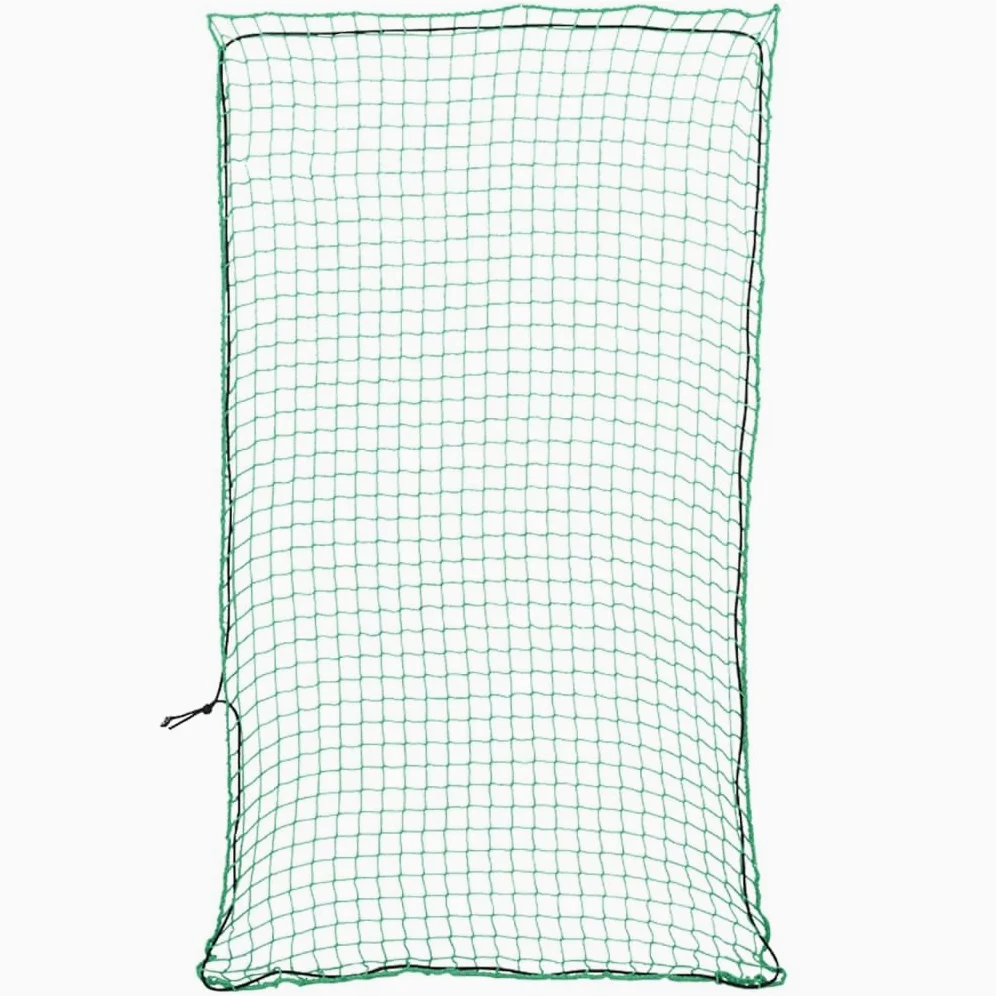 Red para remolque con cuerda de goma verde, 5 x 3 m, de polipropileno resistente, resistente a los rayos UV y a la intemperie, elástica para asegurar la carga de coches, SUV, coches, remolques