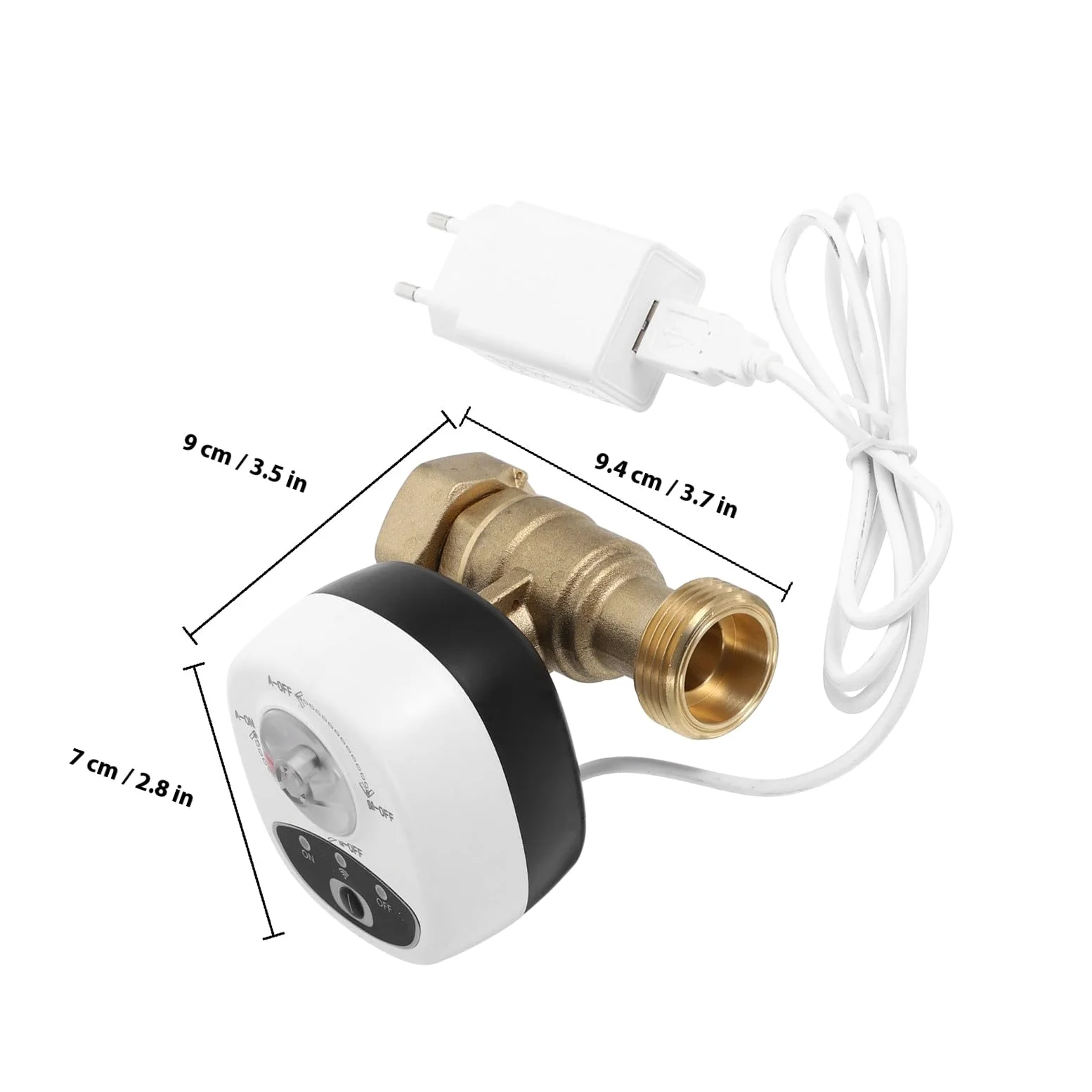 GALPADA Válvula de Agua Inteligente Wifi con Función Temporizador y Control Remoto, Válvula de Bola Eléctrica para Tubería Dn25, Material PC y Abs, Adecuado para Hogar y Jardín