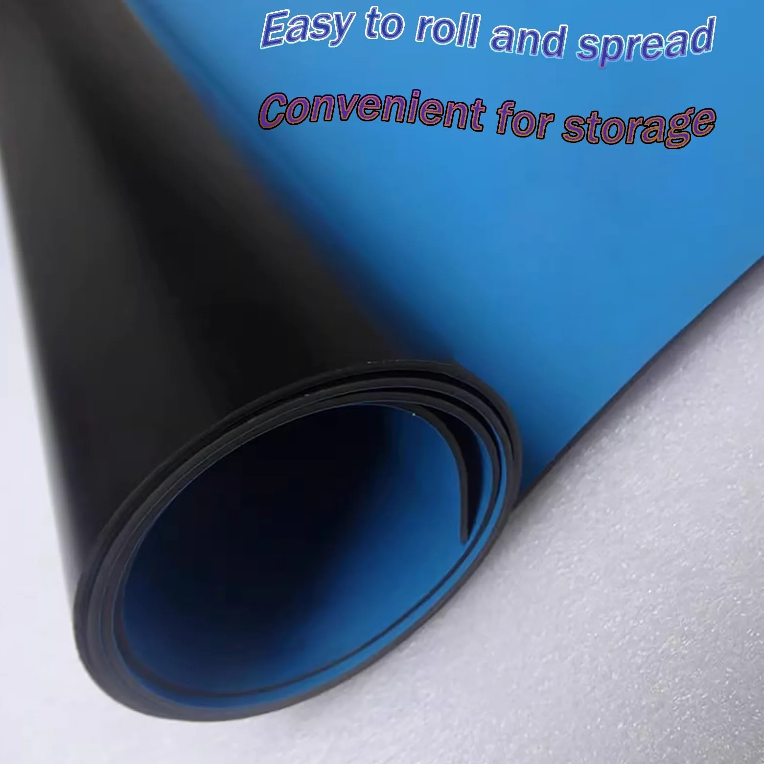 Alfombrilla for banco de trabajo antiestática azul de 2mm/3mm de espesor, resistente al desgarro, resistente al desgaste, utilizada for laboratorios, bancos de reparación(3mm,0.6x1meter/1.97x3.28ft)