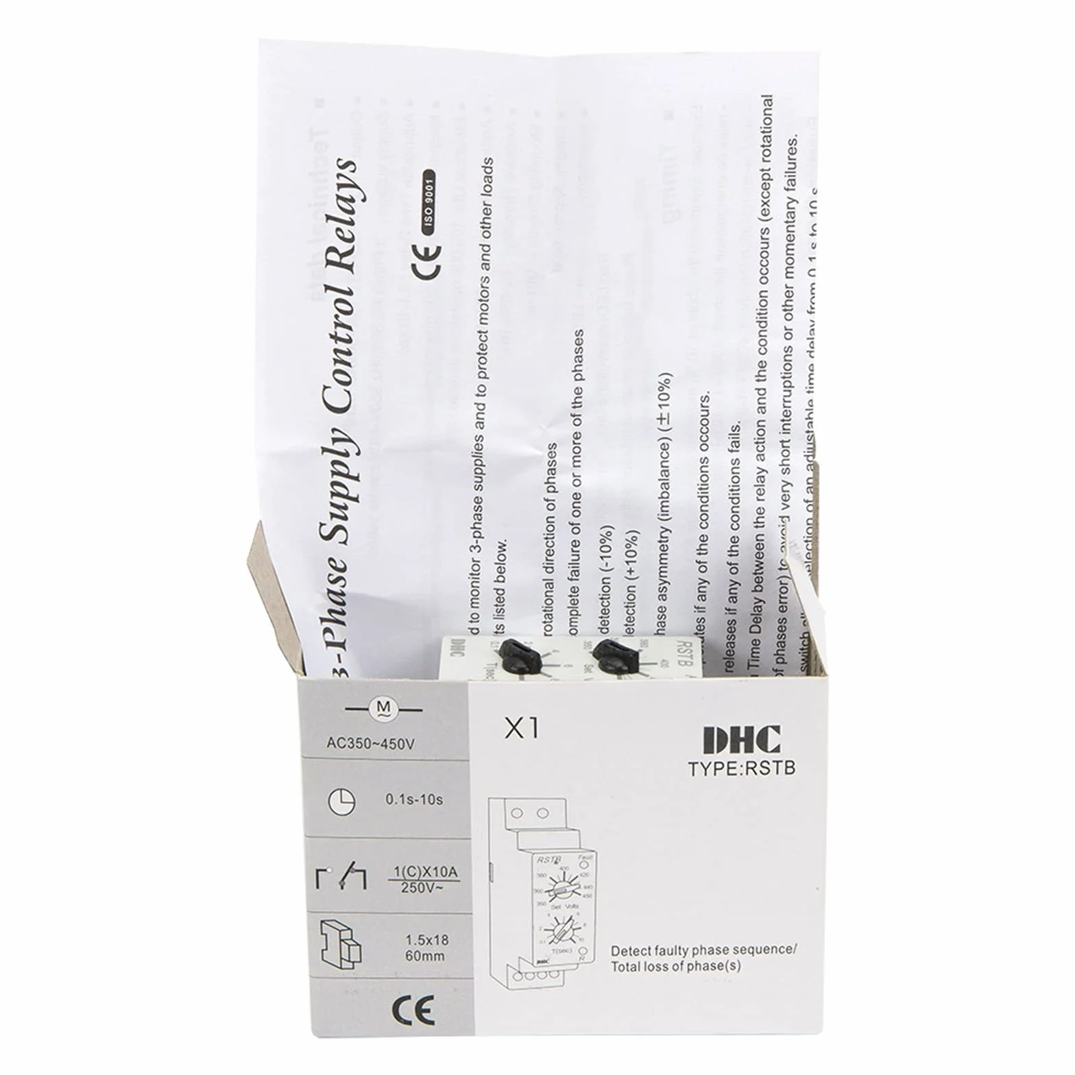 Serie DHC1X-T RSTB Voltaje de Fase Secuencia de Fase Relé de protección de pérdida de Fase Relé de Control de Suministro trifásico