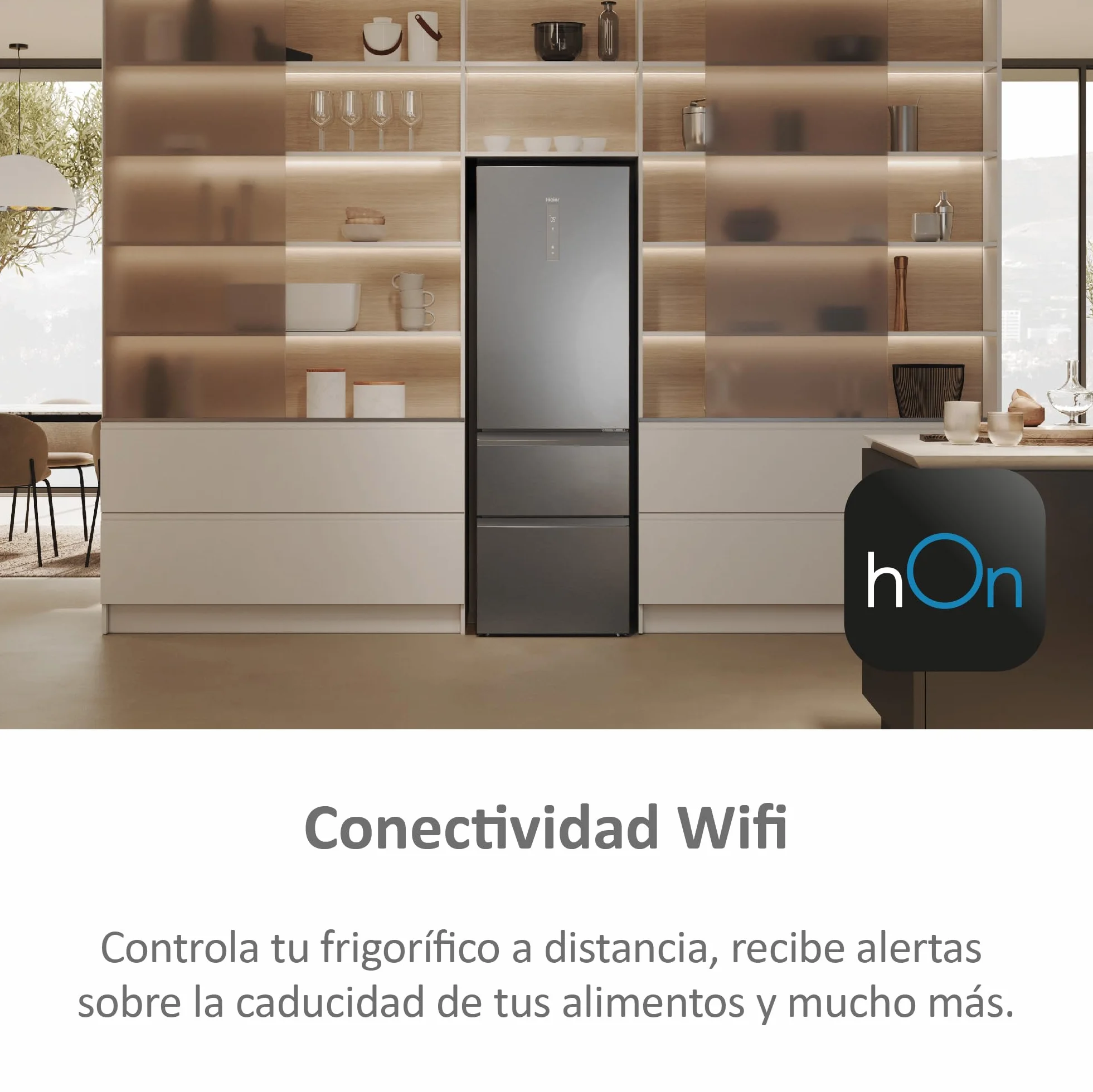 Haier Frigorífico Combi 3D 60 Series 5 HTW5618CNMG 360L TotalNoFrost Inox