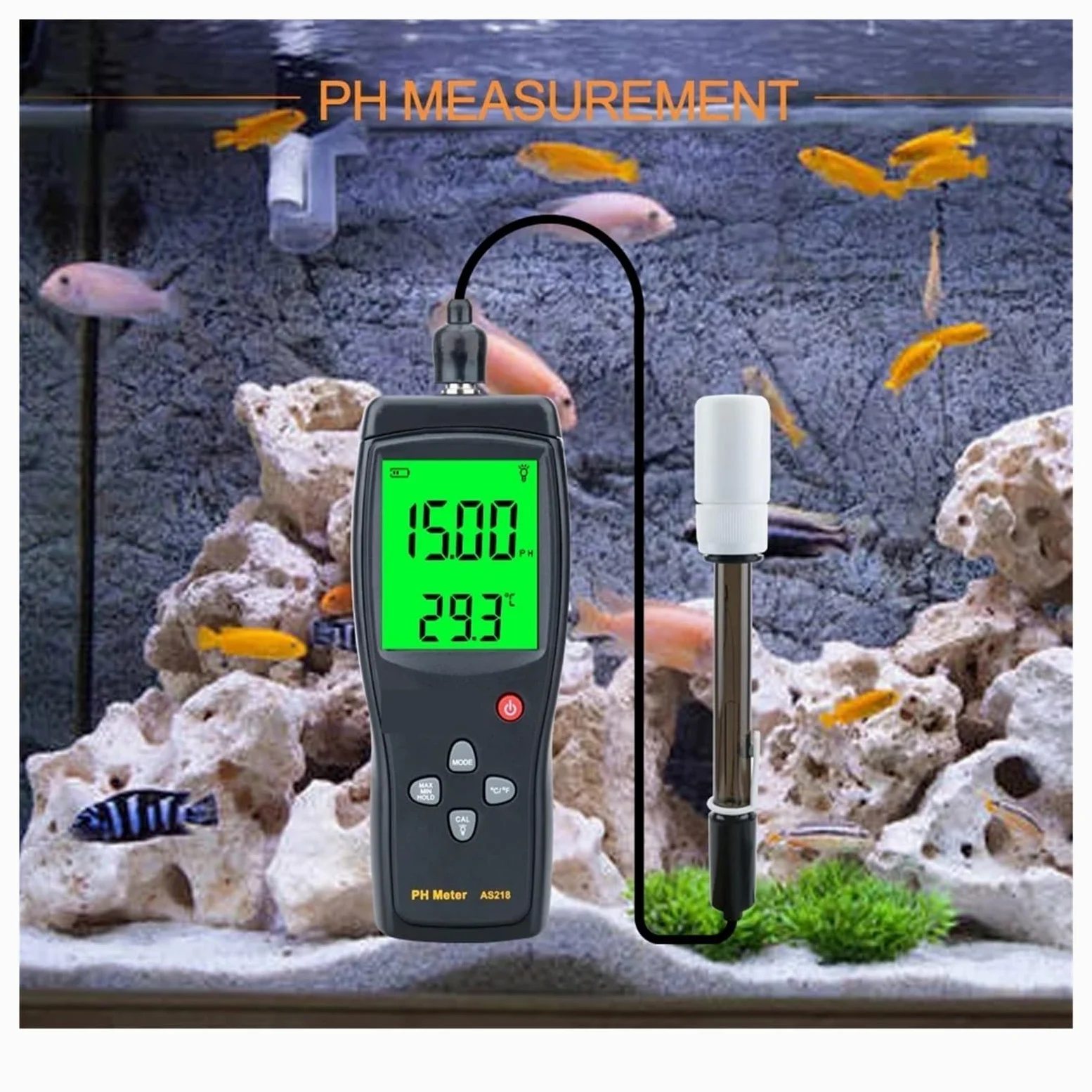 Medidor Digital de calidad del agua rango 0,00~14.00pH probador PH acuario piscina líquido acidez medidor,Extensamente probado