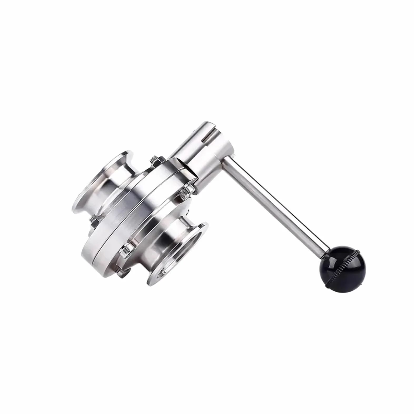 Válvula de Mariposa de vacío de Acero Inoxidable SS304 KF25 KF40 KF50 con Sellado Manual de Silicona(KF40)
