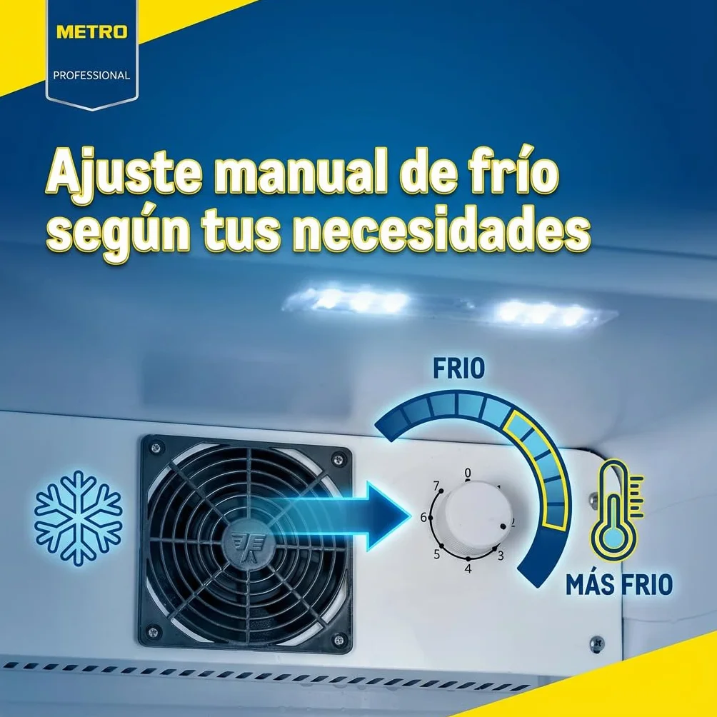 METRO Professional Frigorífico para Bebidas GSC4240, 237 L, Blanco, 54 x 54.5 x 139.5 cm