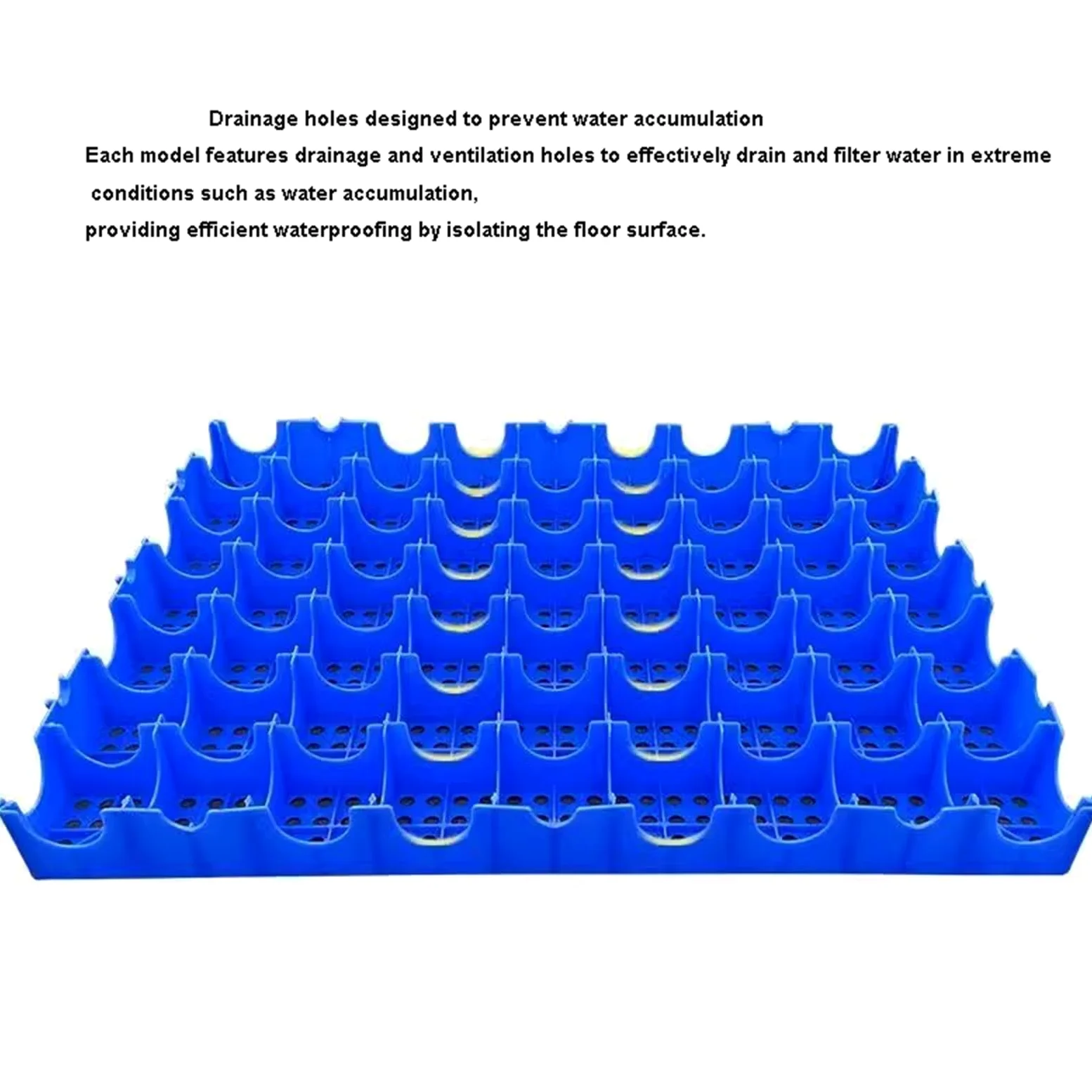 Paleta de plástico resistente al agua entrelazada, 30 x 30 cm, 3 cm de grosor, resistente, apilable, ventilada, solución de almacenamiento para sótanos (paquete de 10)