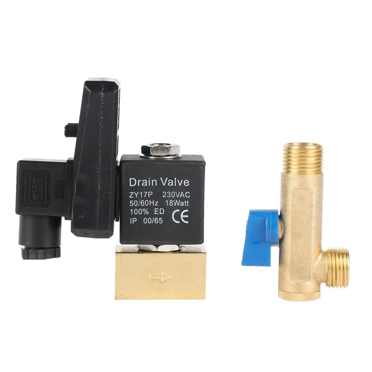 Válvula de Drenaje electrónica Válvula de Drenaje automática del Tanque de Gas temporizada 1/2 quot; Puerto AC 220V Válvula de latón de 2 vías for compresor de Aire 1 Uds