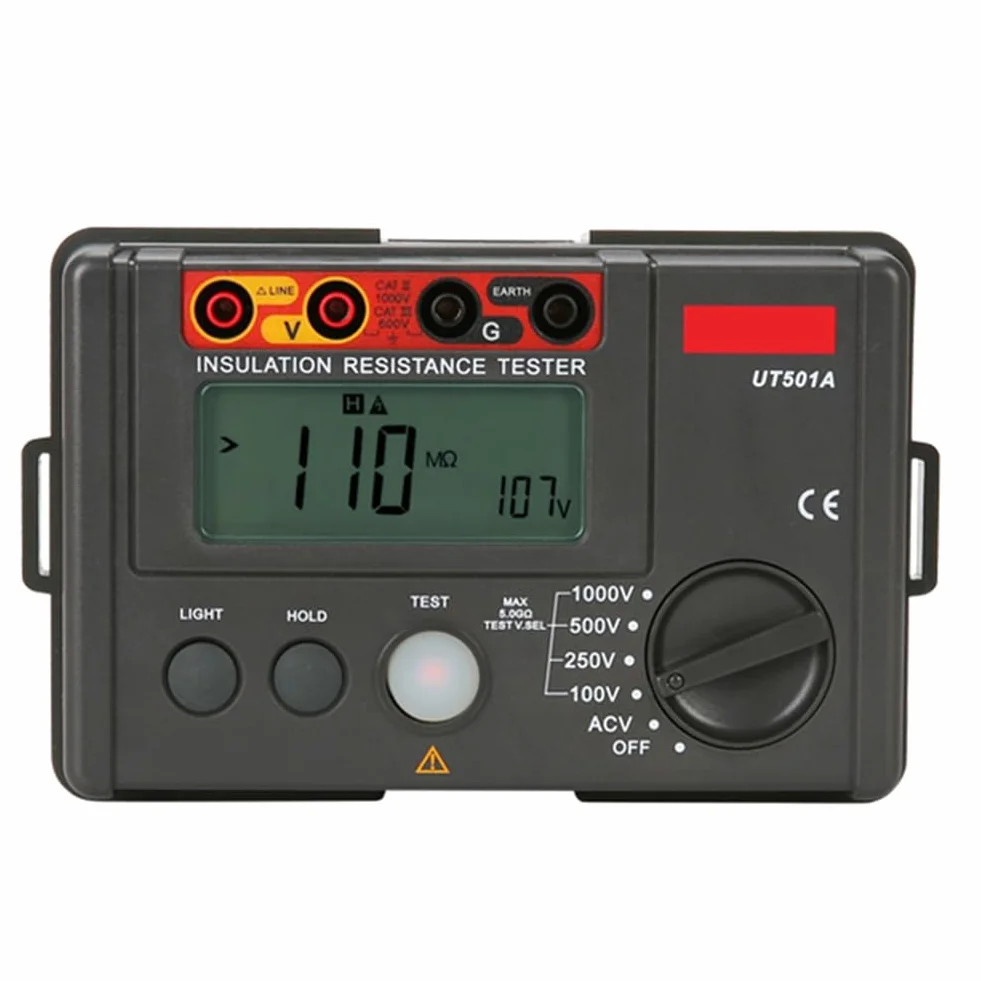 Comprobador de Resistencia de Aislamiento UT501A, Megóhmetro de 1000 V, Ohmímetro de 5 GΩ, Megóhmetro Digital Profesional, Megóhmetro Eléctrico