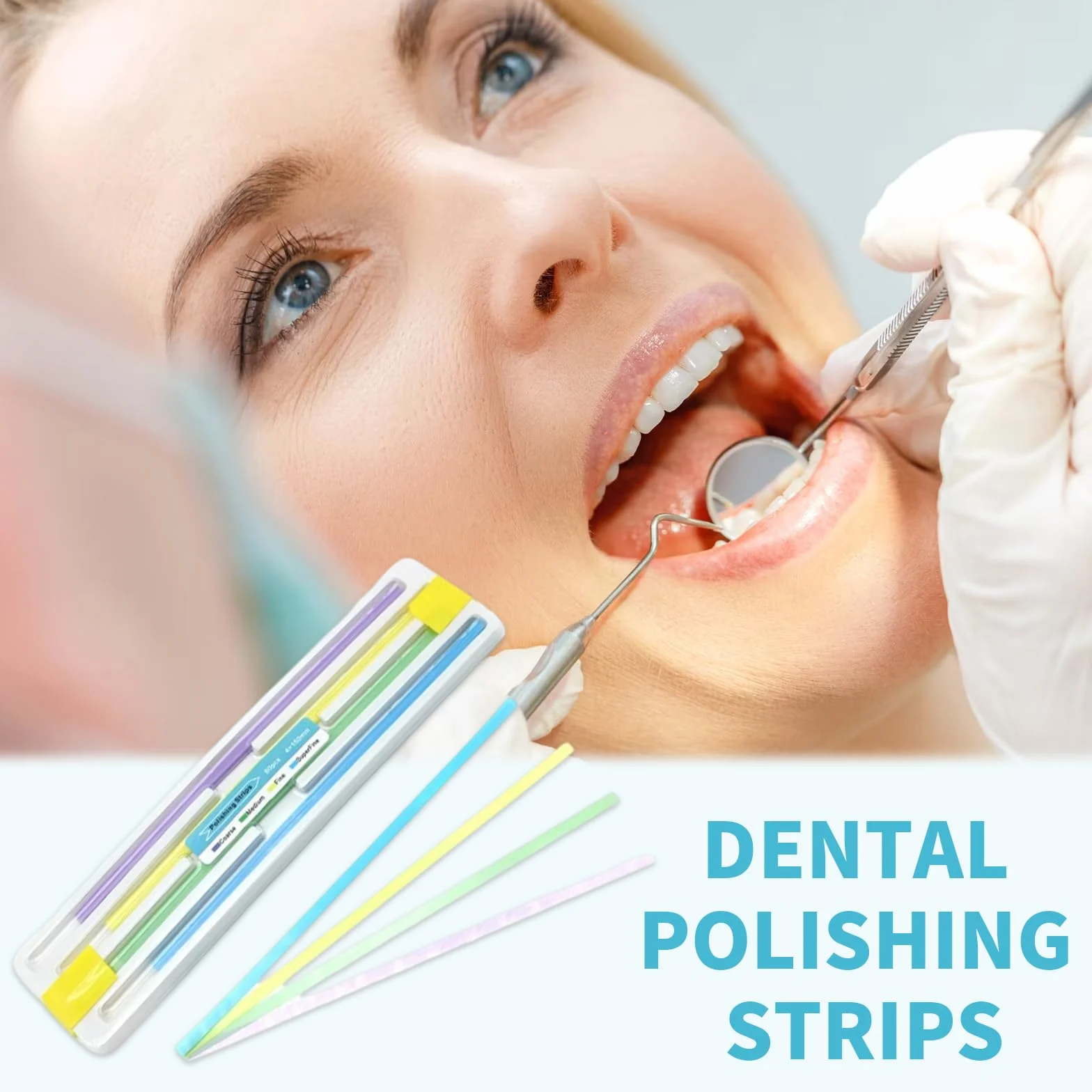GUTERTOP 60 unidades papel de lija dental tiras de lijado pulido dientes acabado brillante kit