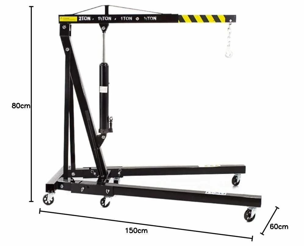 Grúa hidráulica de carro plegable SOGI Z1-02 cabra capacidad 2000 Kg