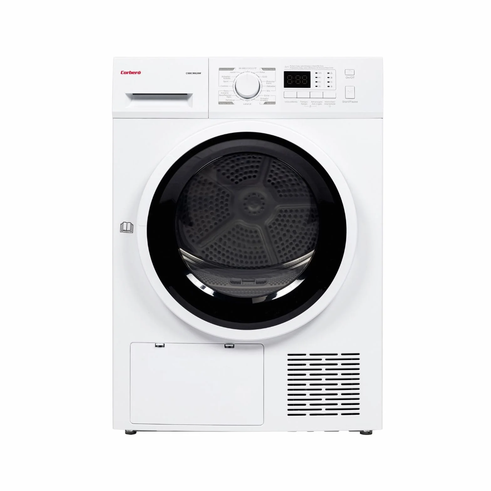 Corberó Secadora Bomba de Calor CSBCM820W 8 Kg 15 Programas Display LED Blanco