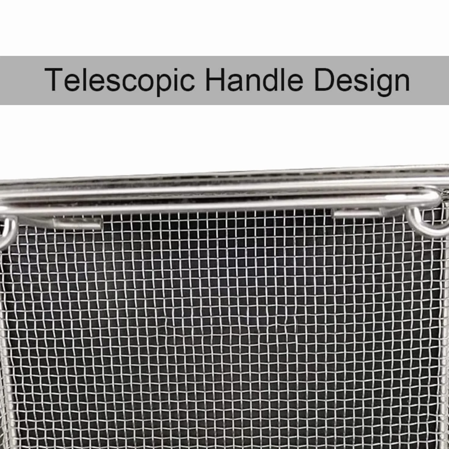 Cesta de desinfección de Equipos médicos de Acero Inoxidable 304, Bandeja de esterilización de Acero Inoxidable para Hospital con Mango retráctil,30 * 20 * 10cm