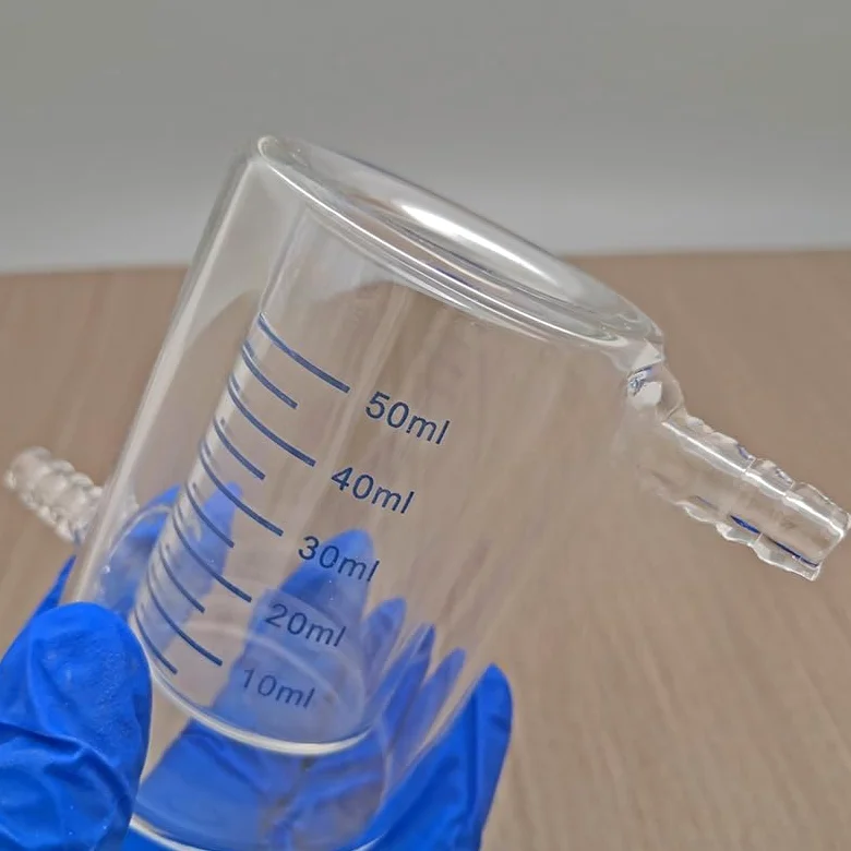 Cilindro graduado, vaso de precipitados de doble pared de vidrio de borosilicato, 50-1000 ml, equipo de laboratorio para mediciones precisas