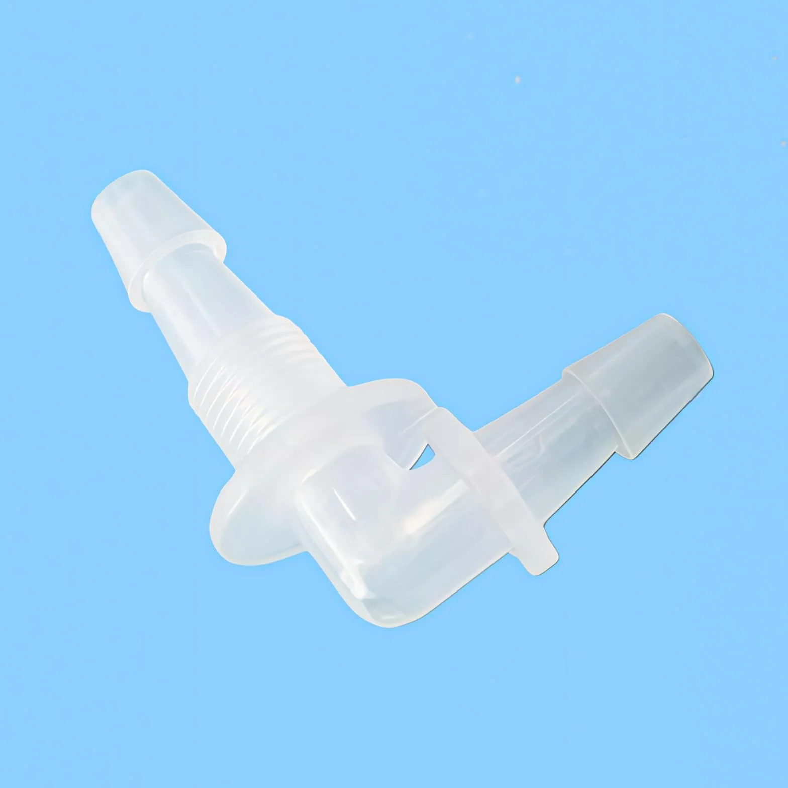 Accesorios de mamparo tipo L de 5,6 mm - Conector de púas de manguera de plástico reutilizable igual a rosca macho de 1/8G con tuerca(50pcs)