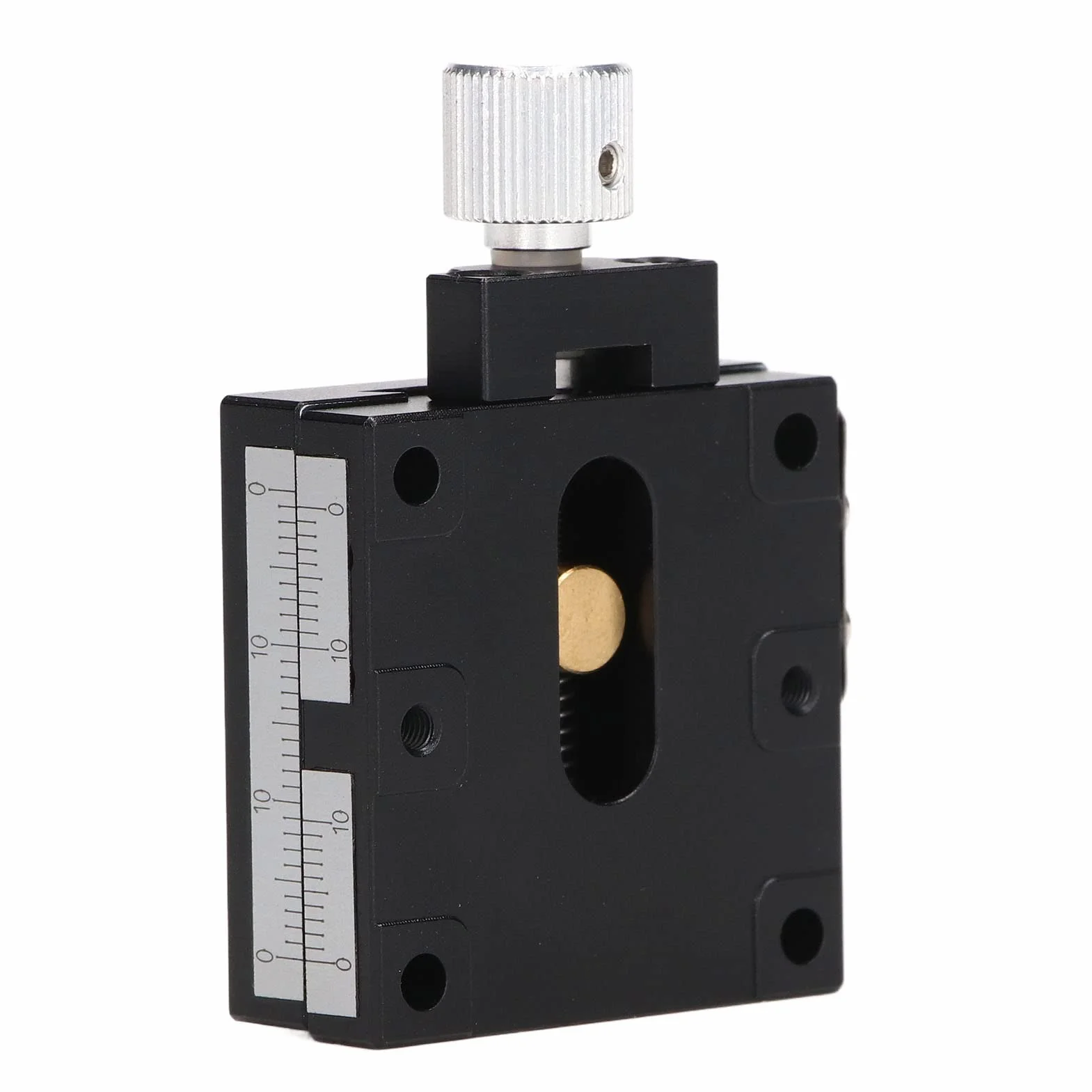 Plataforma de desplazamiento manual para ejes X, etapa lineal con tornillo y escala, guía de paloma 40x40mm