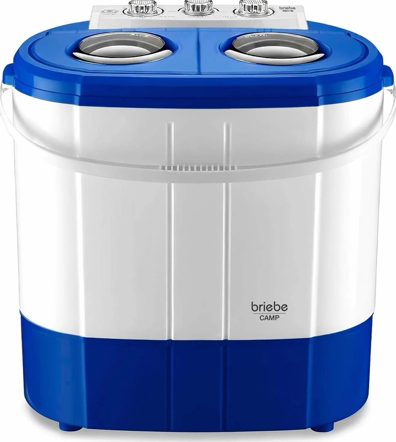 Camp Mini Lavadora Portátil con Centrifugado 3Kg Carga Superior Azul/Blanco