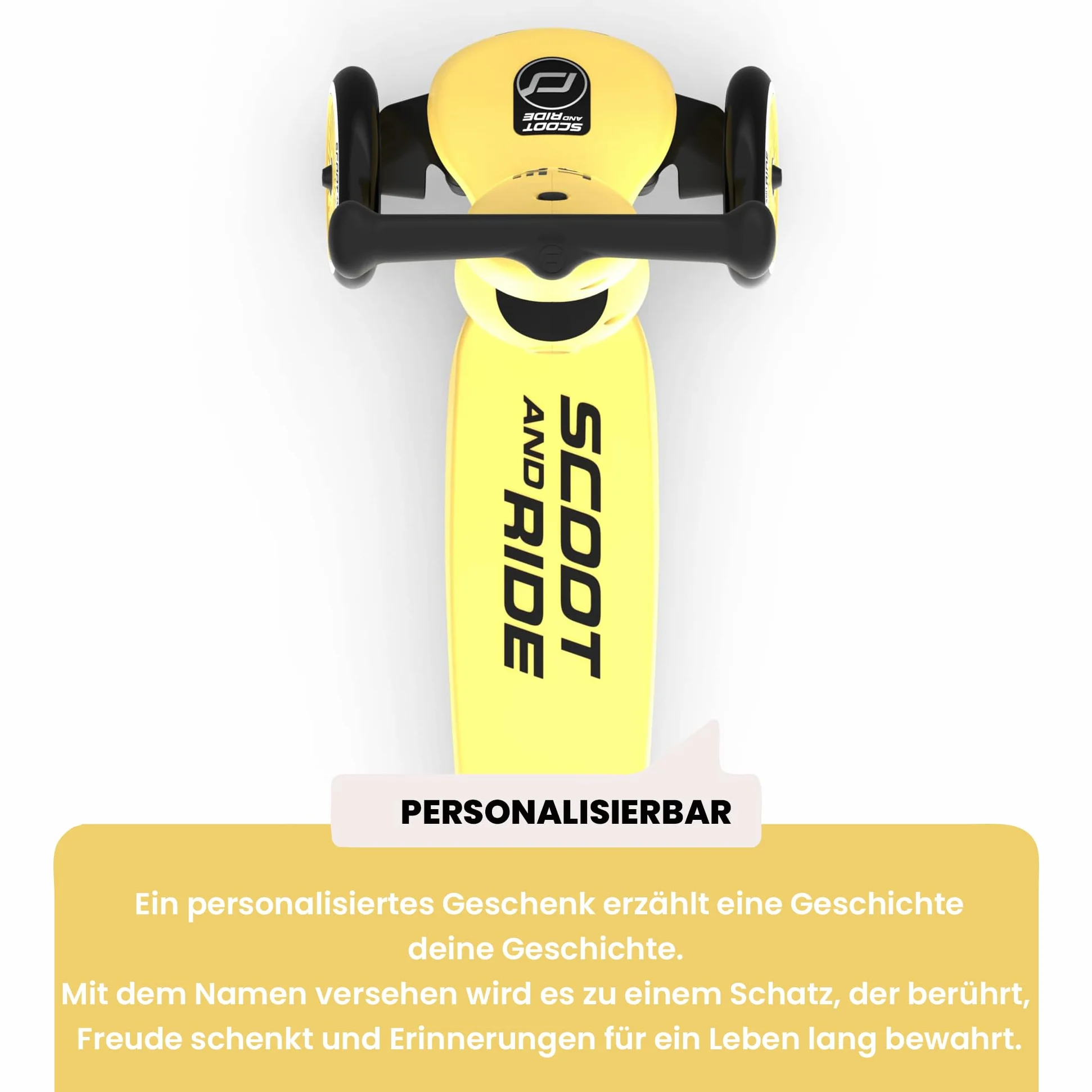 Scoot and Ride Highwaykick 1 Limone 2 in 1 con seduta regolabile in Altezza per Bambini 1-5 Anni