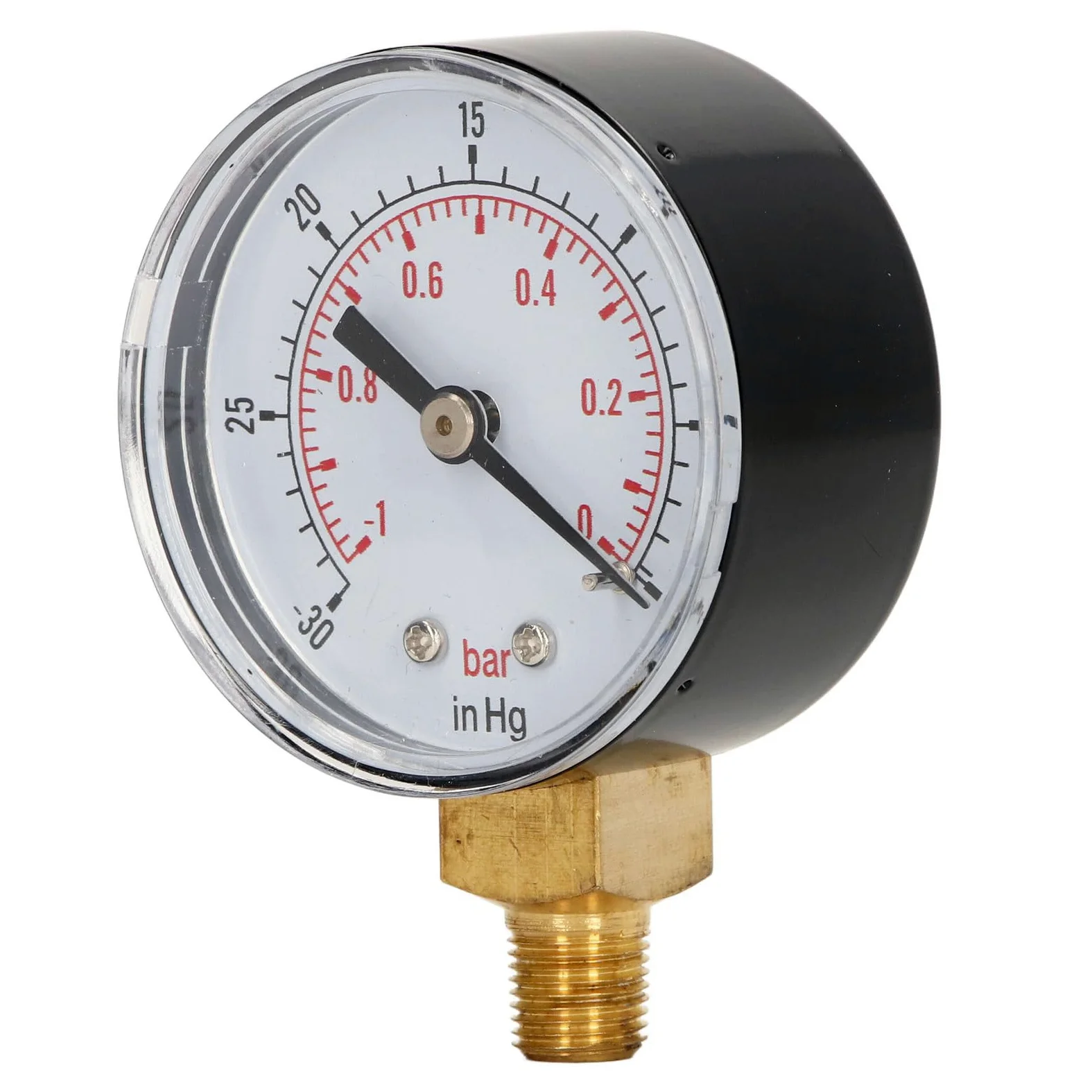 Manómetro de presión BSPT de 1/8", manómetro de presión barométrica, manómetro de vacío, manómetro de presión de Aceite, manómetro de presión de Agua -30-0 Bar, -1-0 inHg