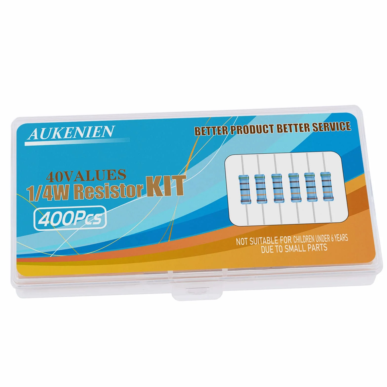 Kit Resistencias Electronicas 1/4W Metálico Film 0 Ohm-10M Ohm 1% 40 Valores