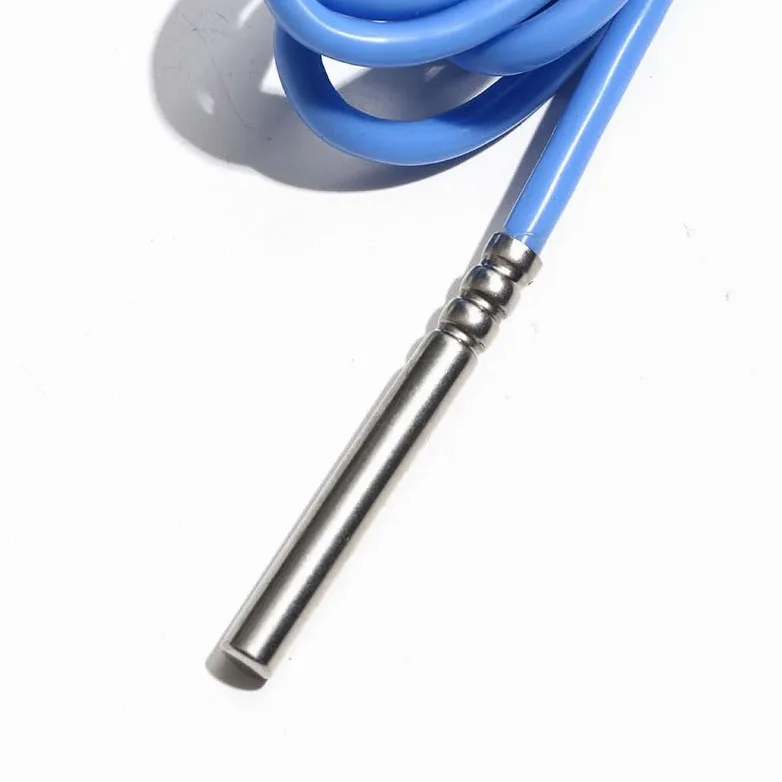 Sensor de Temperatura PT100 Sonda 6mm Clase A/B/AA Cable Silicona PTFE 0,5-5M | Precisión clase AA/A/B, sonda duradera, cable estañado antiinterferencia, fácil integración industrial.