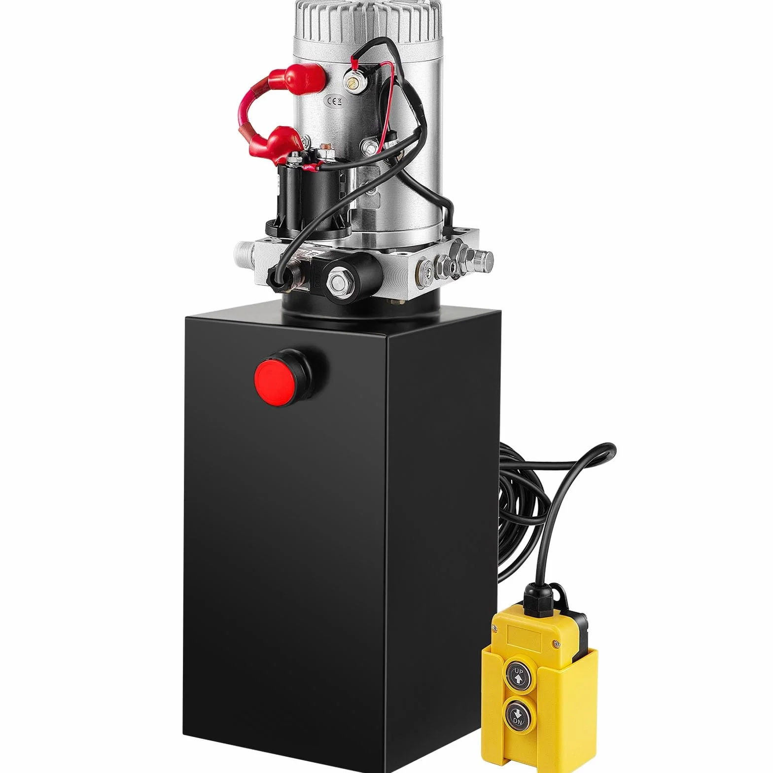 VEVOR Hidráulica de Acción Simple 10L Bomba Hidráulica Remolque Tanque 12V Cilindro Hidráulico para Elevador de Tijera Bomba Hidráulica con Efecto Simple