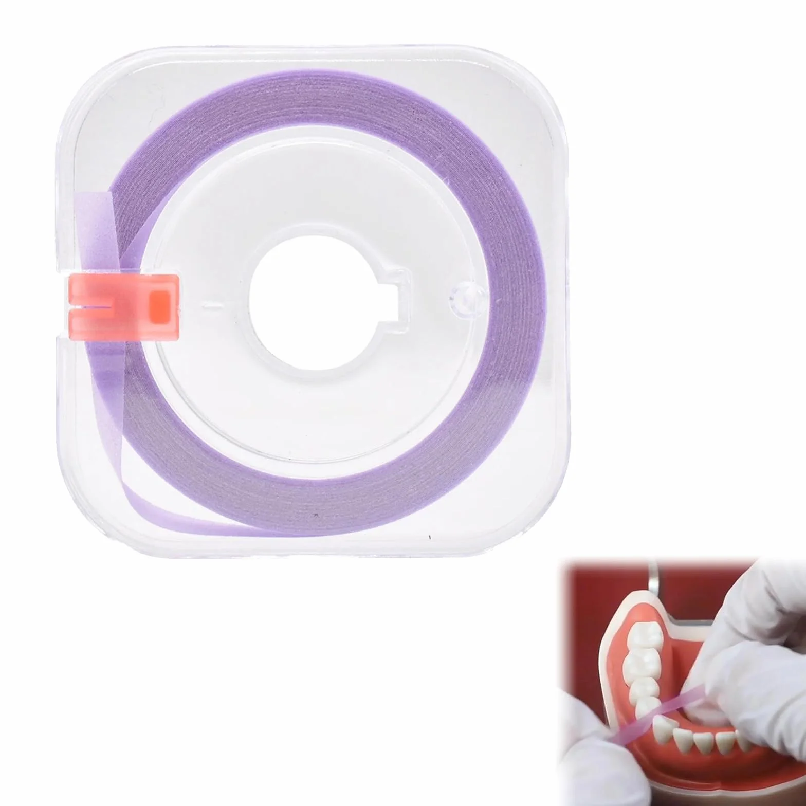 Tokaneit Tiras de Pulido Dental Papel de Lija para Dientes 50um 4mmx6m Morado