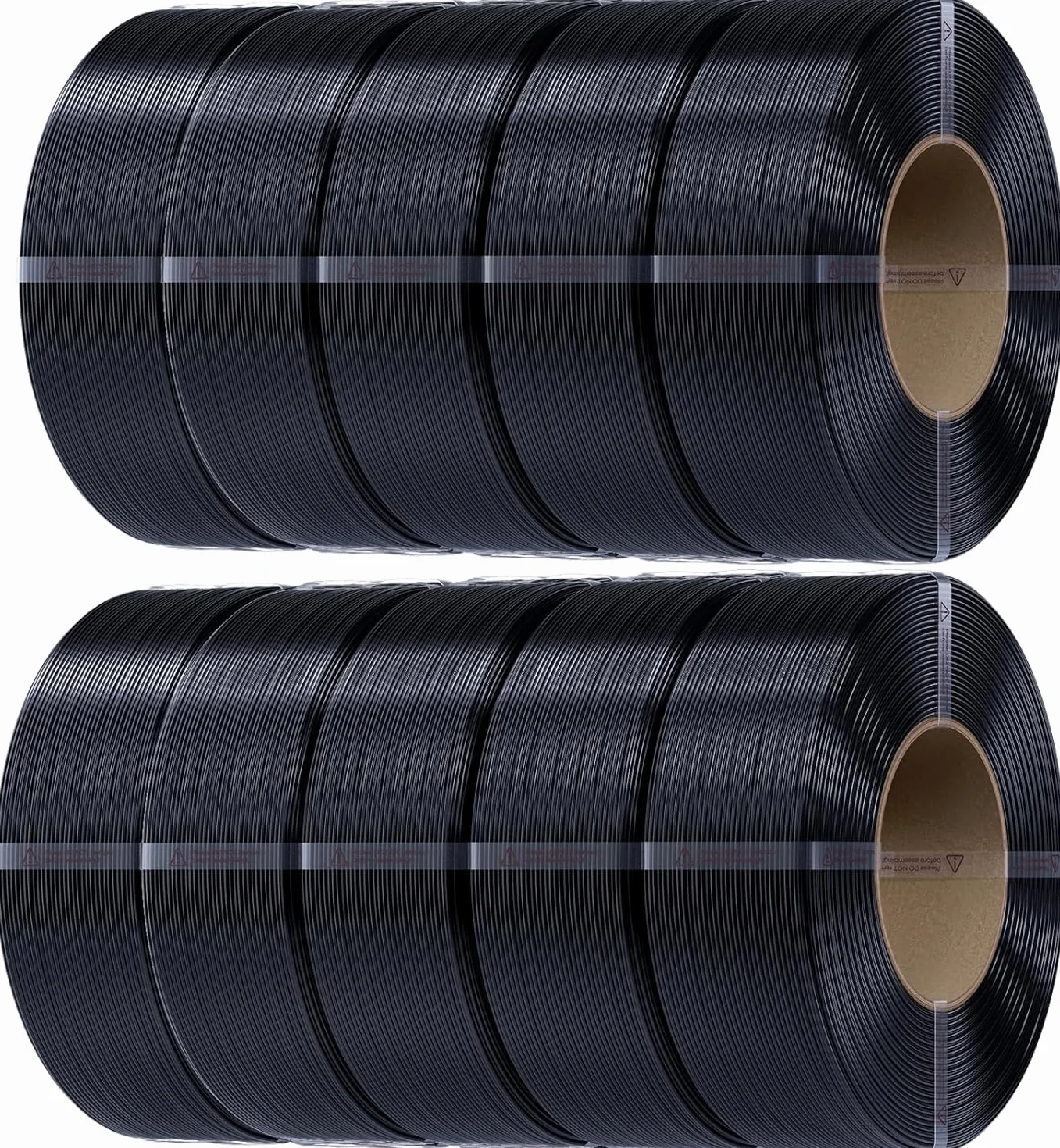 Creality filamento PETG recarga 1,75 mm, filamento para impresora 3D sin bobina CR-PETG, negro, pack de 10 unidades