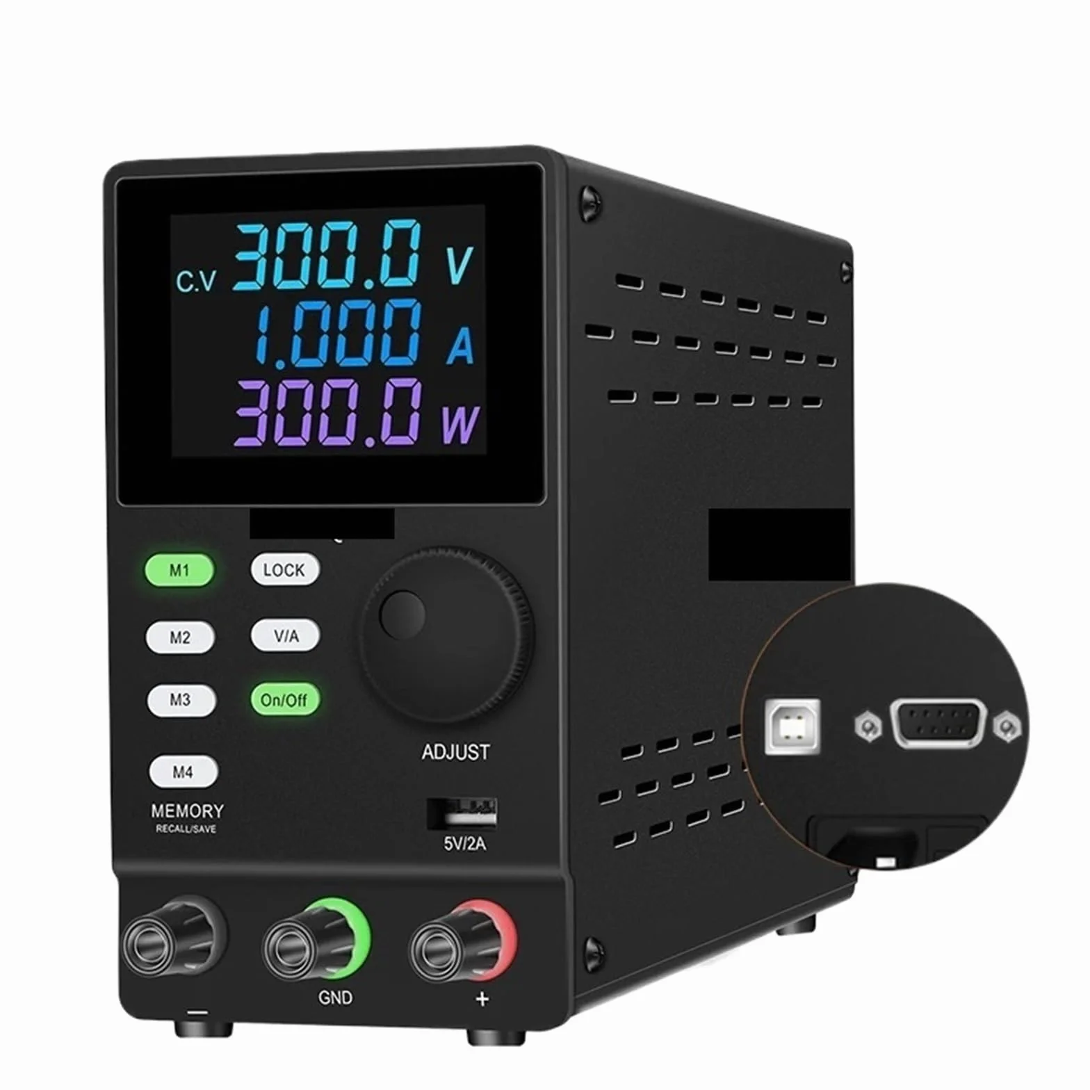 Fuente de Alimentación, Fuente De Alimentación De Banco De Laboratorio Regulada, Programable Y Ajustable Con Almacenamiento De Memoria De Software RS-232 For PC(SPPS-3001D-232)
