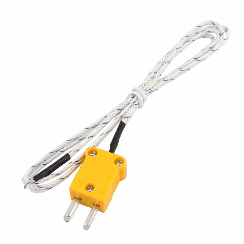 Sonda Termopar Tipo K -50~400C 1 metro Sensor de Temperatura 5 Unidades