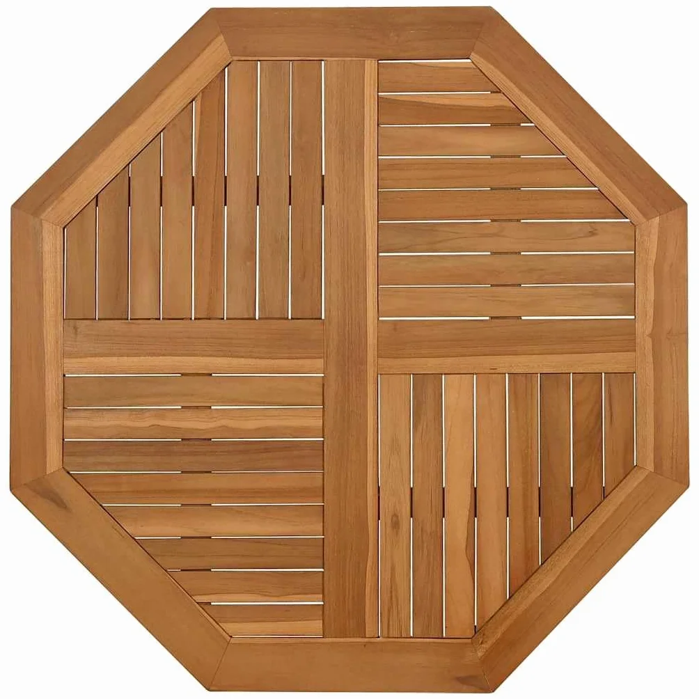 vidaXL Tablero de Mesa Octogonal de Madera Maciza de Teca 90x90x2,5 cm, Superficie de Mesa, Tablero de Mesa de Repuesto, Tablero de Muebles de Madera