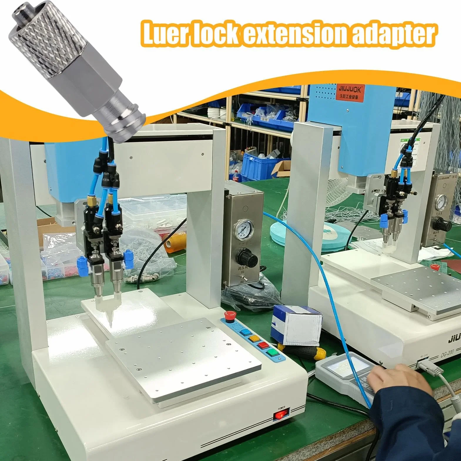 Adaptador de Luer Lock Metal 6 Piezas para Dispensador Conexión Precisión Lubricación Industrial Automotriz