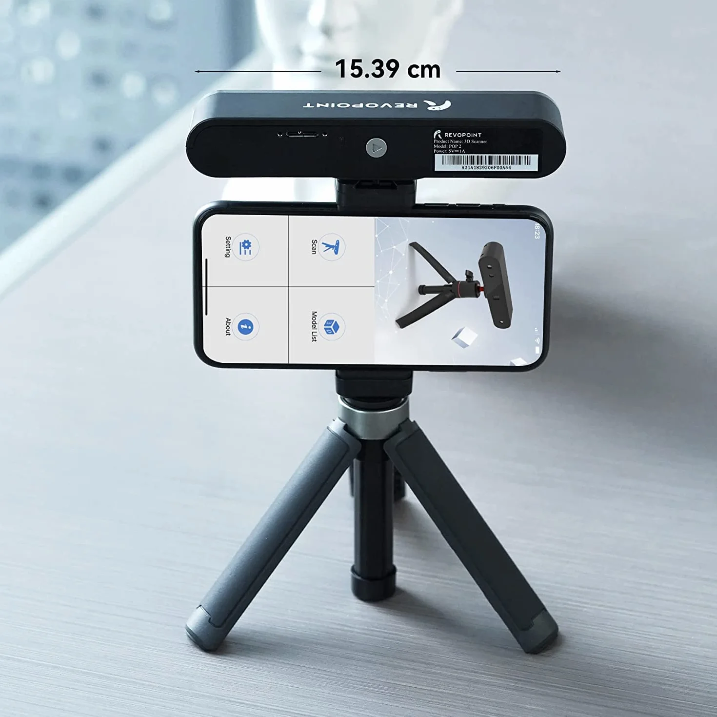 Escáner 3D Revopoint-precisión de 0,05 mm-velocidad de escaneado de 10 FPS-Escáner 3D portátil para impresión 3D - POP2 Premium