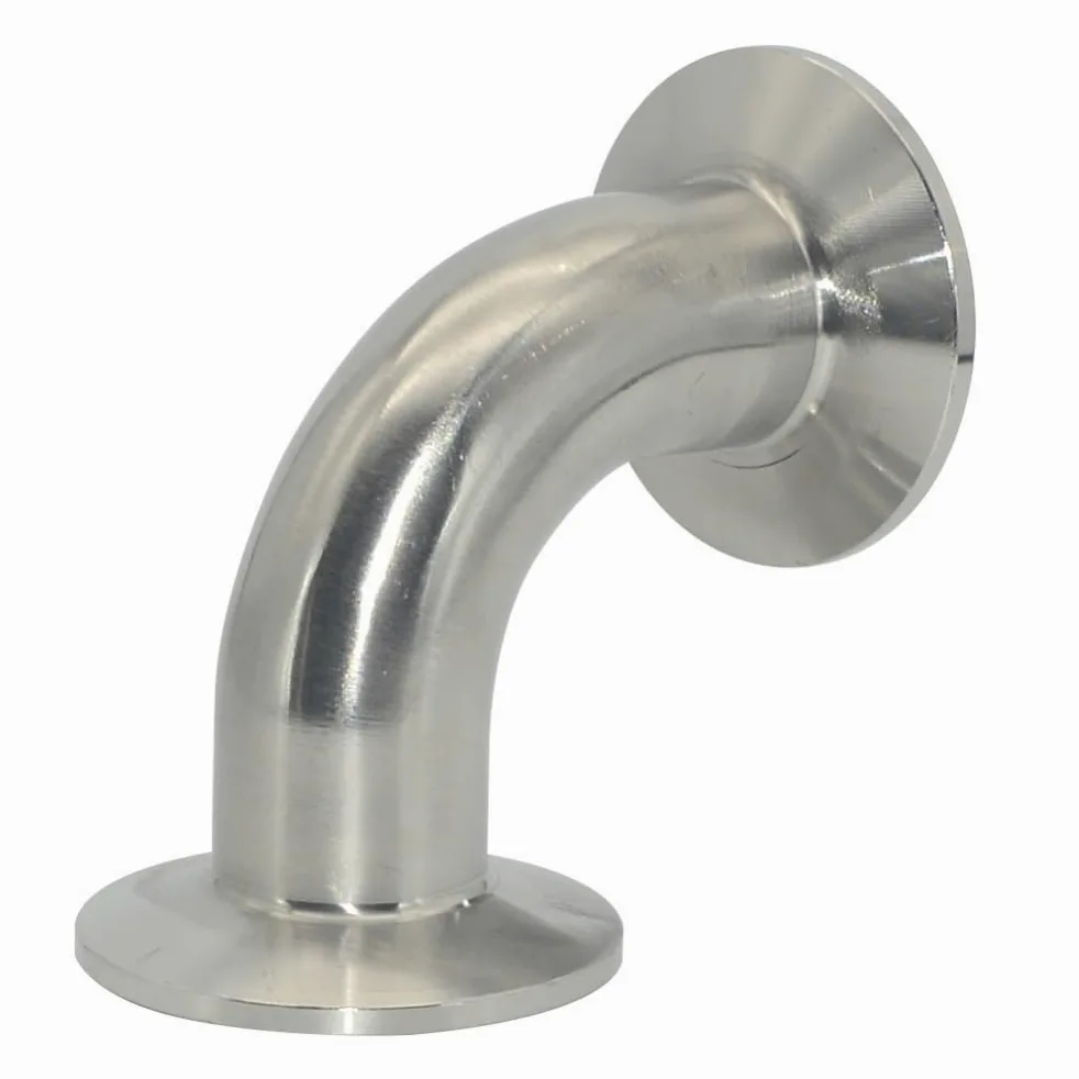 3/4", 1", 2", 3" Y 4" de 19 Mm a 102 Mm de Diámetro Exterior, Conexión Sanitaria con Triple Abrazadera, Codo de 90 Grados, Conexión para Tubería de Acero Inoxidable 304, para Cerveza Casera./