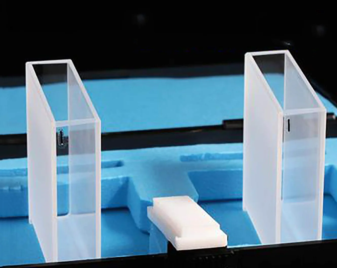 Cubeta de vidrio de cuarzo de 40 mm for espectrofotómetro infrarrojo - 2 piezas/caja, capacidad de 14 ml