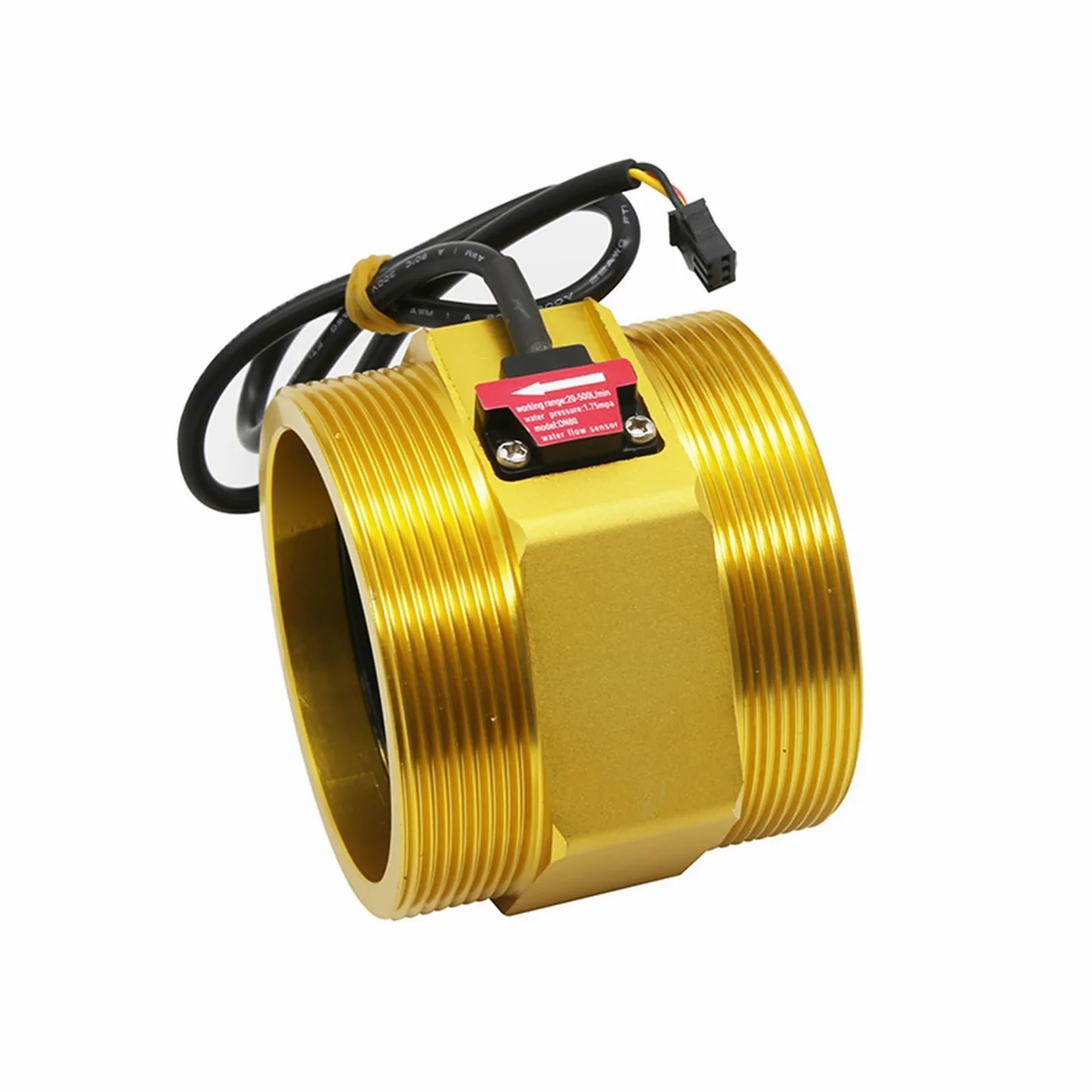 Caudalímetro Electromagnético DN80, 3 pulgadas, Sensor de flujo agua Industrial, galvanoplastia aluminio metálico, caudalímetro Hall gran diámetro