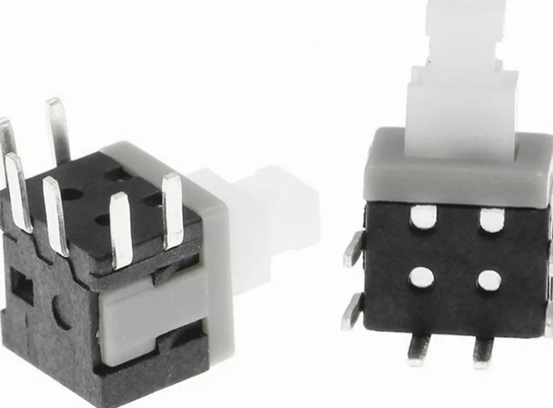 Interruptores de palanca, microinterruptor, botón del interruptor de encendido, interruptores de palanca, microinterruptor 100PCS Kft-5.8 5.8x5.8MM Lado de cierre táctil 6Pin Microinterruptor de inter