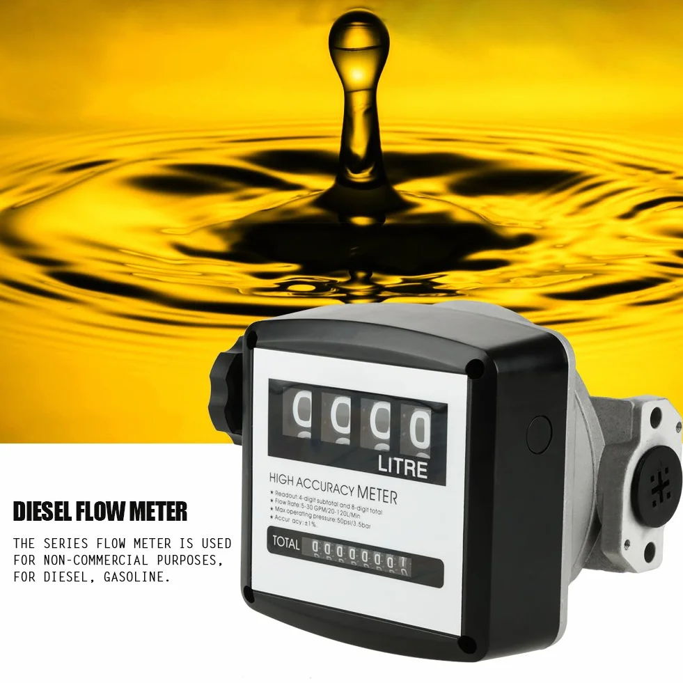 Medidor de Flujo Mecánico de Alta Precisión FM-120-2 para Aceite Gasolina Diesel