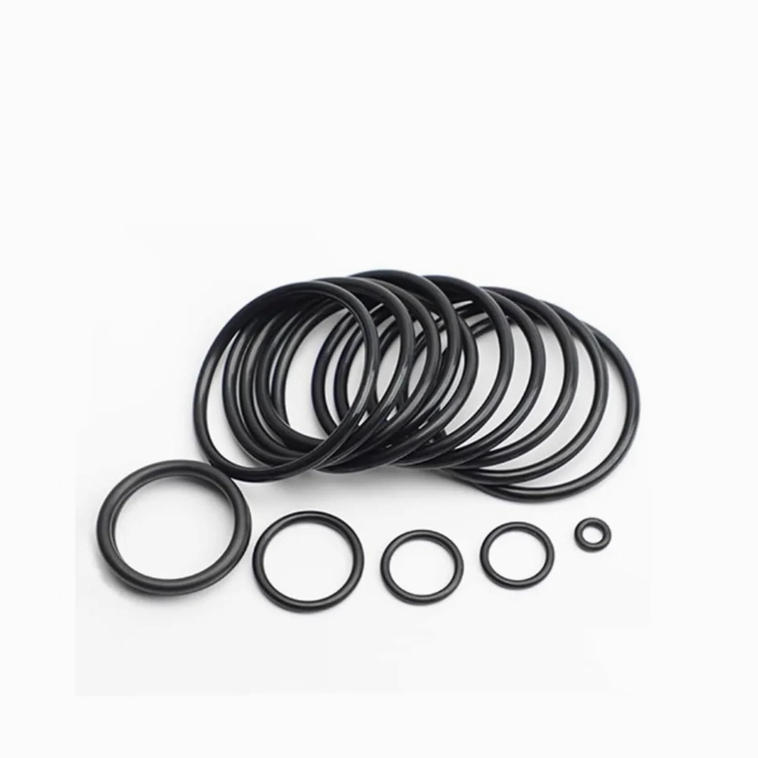 50 Uds. Junta de anillo de sellado resistente al aceite NBR negro, arandela de junta tórica de goma de nitrilo butadieno a prueba de agua OD 3mm ~ 35mm - Kit de juntas surtidas