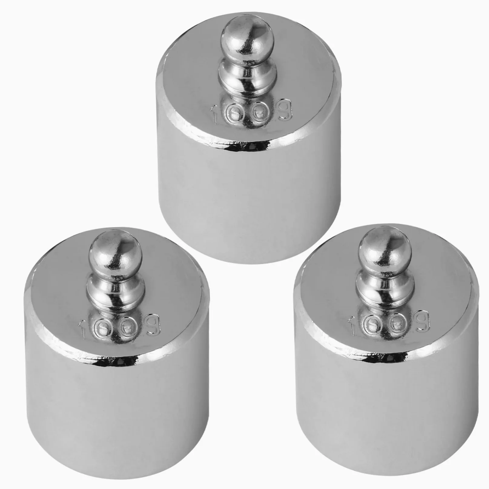 MAGICLULU 3 Pesas De Calibración Cromadas M2 Estándar 100 g Para Balanzas Electrónicas, Juego De 3 Piezas Para Calibración Precisa y Suministros Para Básculas De Laboratorio