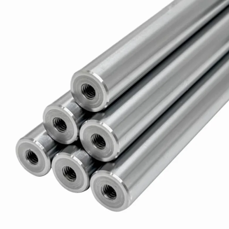 2 ejes lineales cromados con extremos roscados: OD8-25 mm, longitud: 100-1000 mm, varillas de tierra de precisión con agujeros de rosca M4-M8 (OD12 mm (M6 x 12 mm), 150 mm