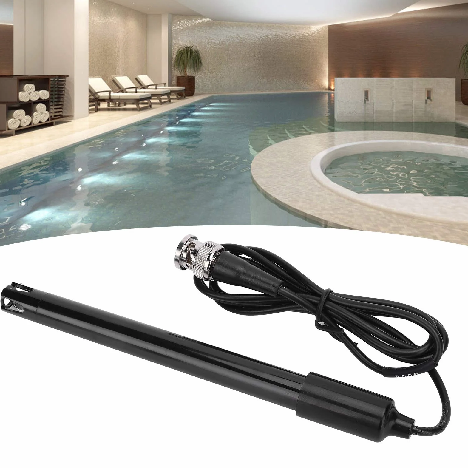 Sonda PH Piscina Salina 0-14 Electrodo Medidor de Calidad del Agua con BNC para Acuarios