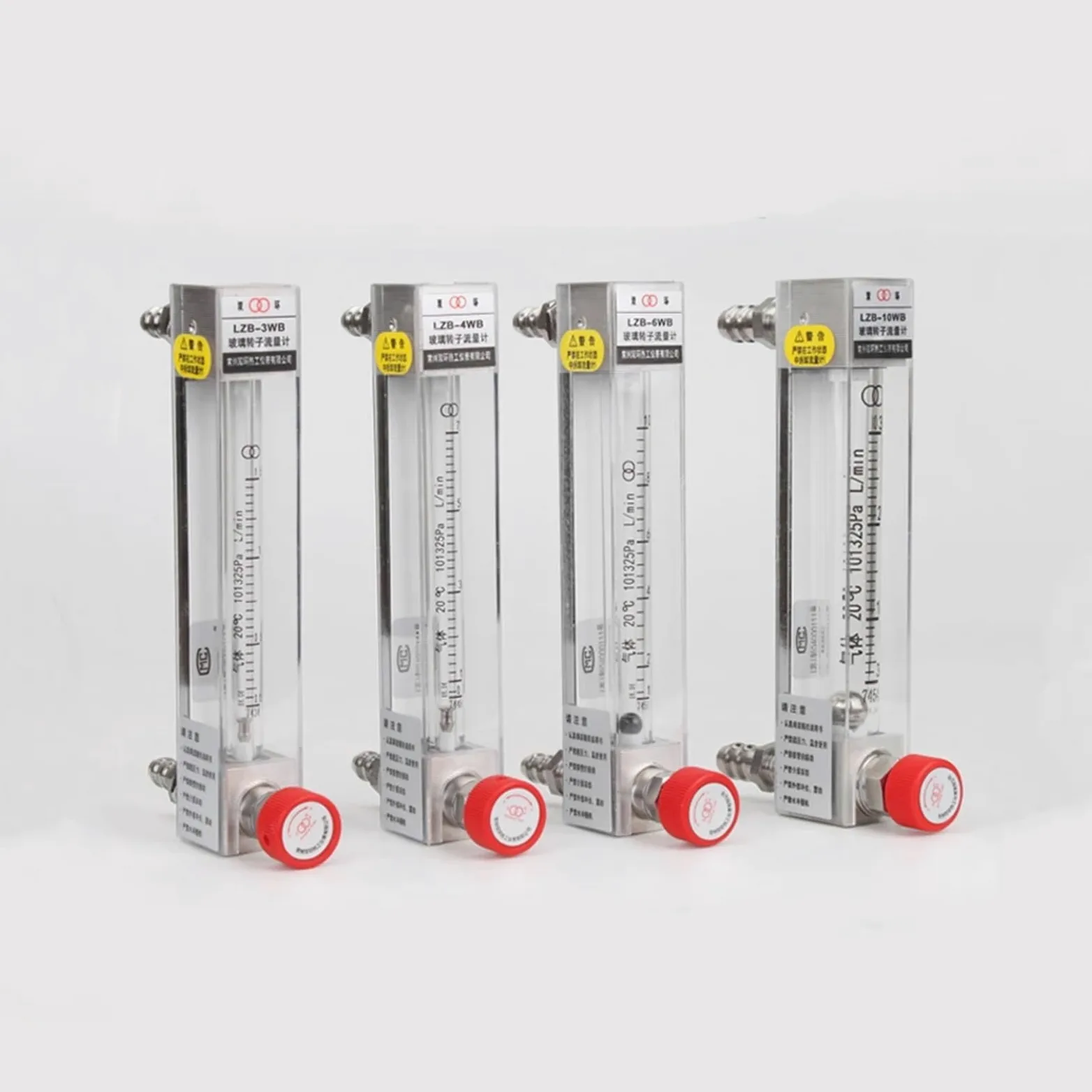 Medidor de caudal de aire y gas de panel LZB rotámetro con válvula de control(Liquid,0.1-1LPM)